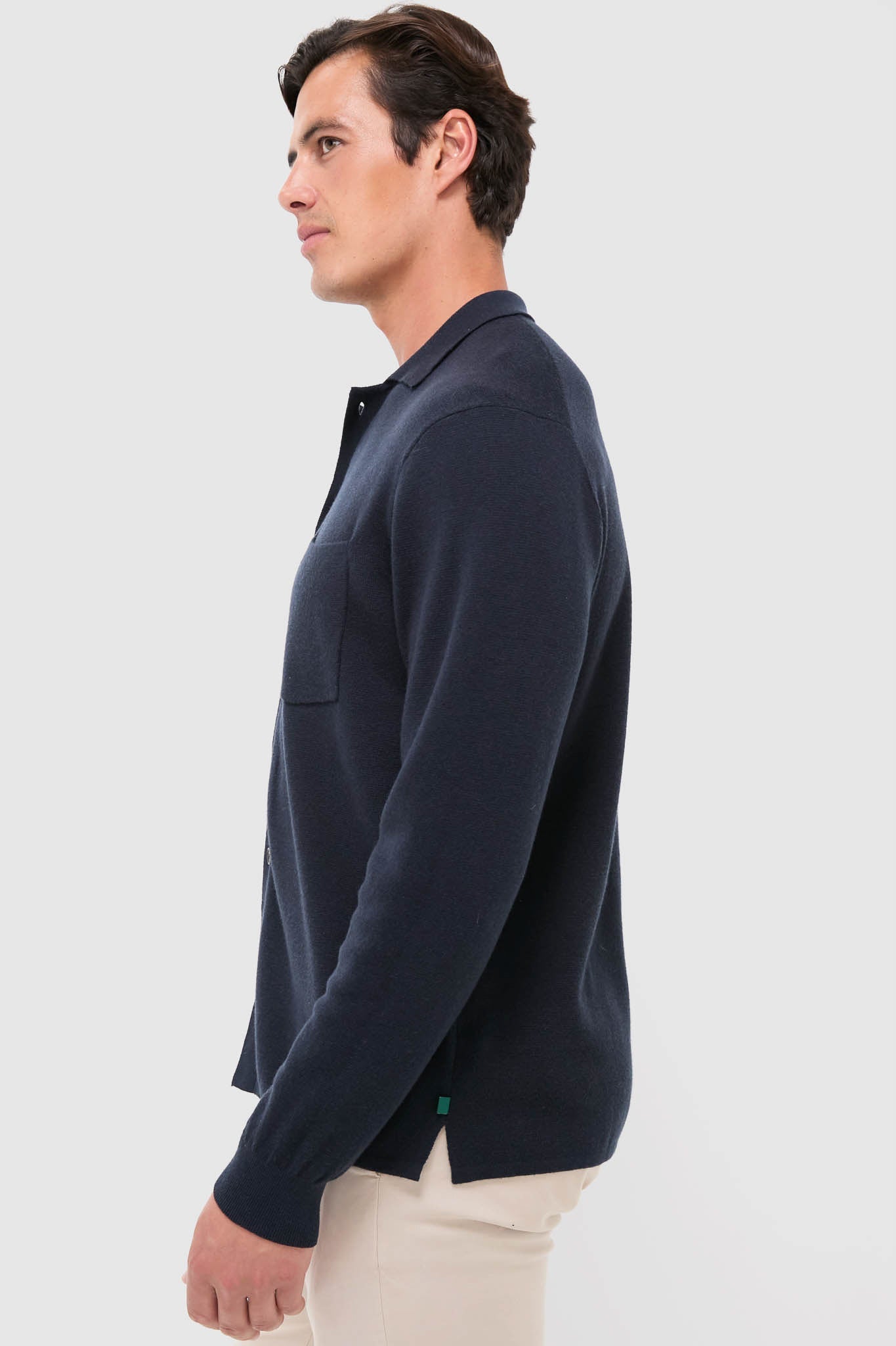 Navy Merino Cardigan