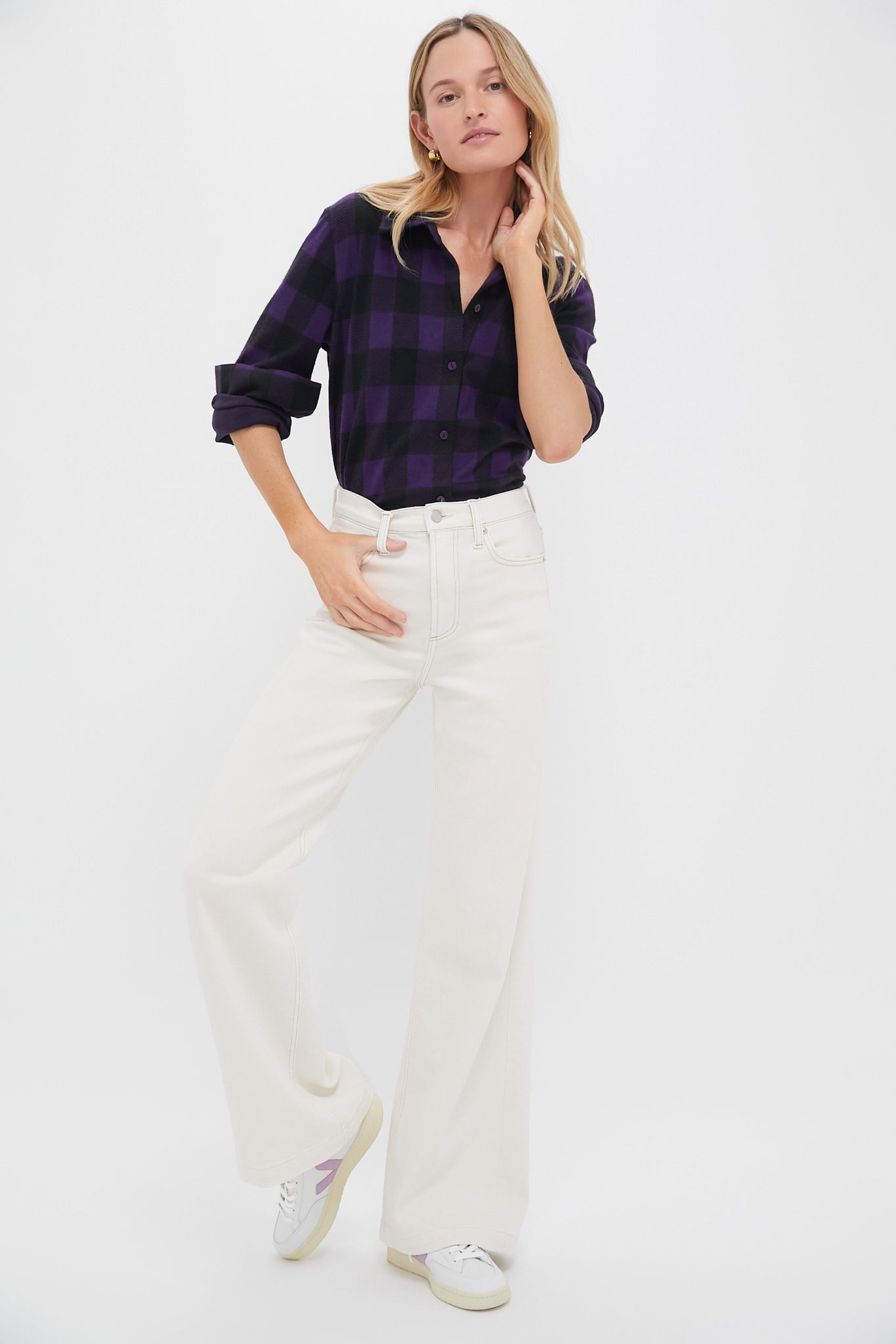 Aubergine Check Chandler Flannel