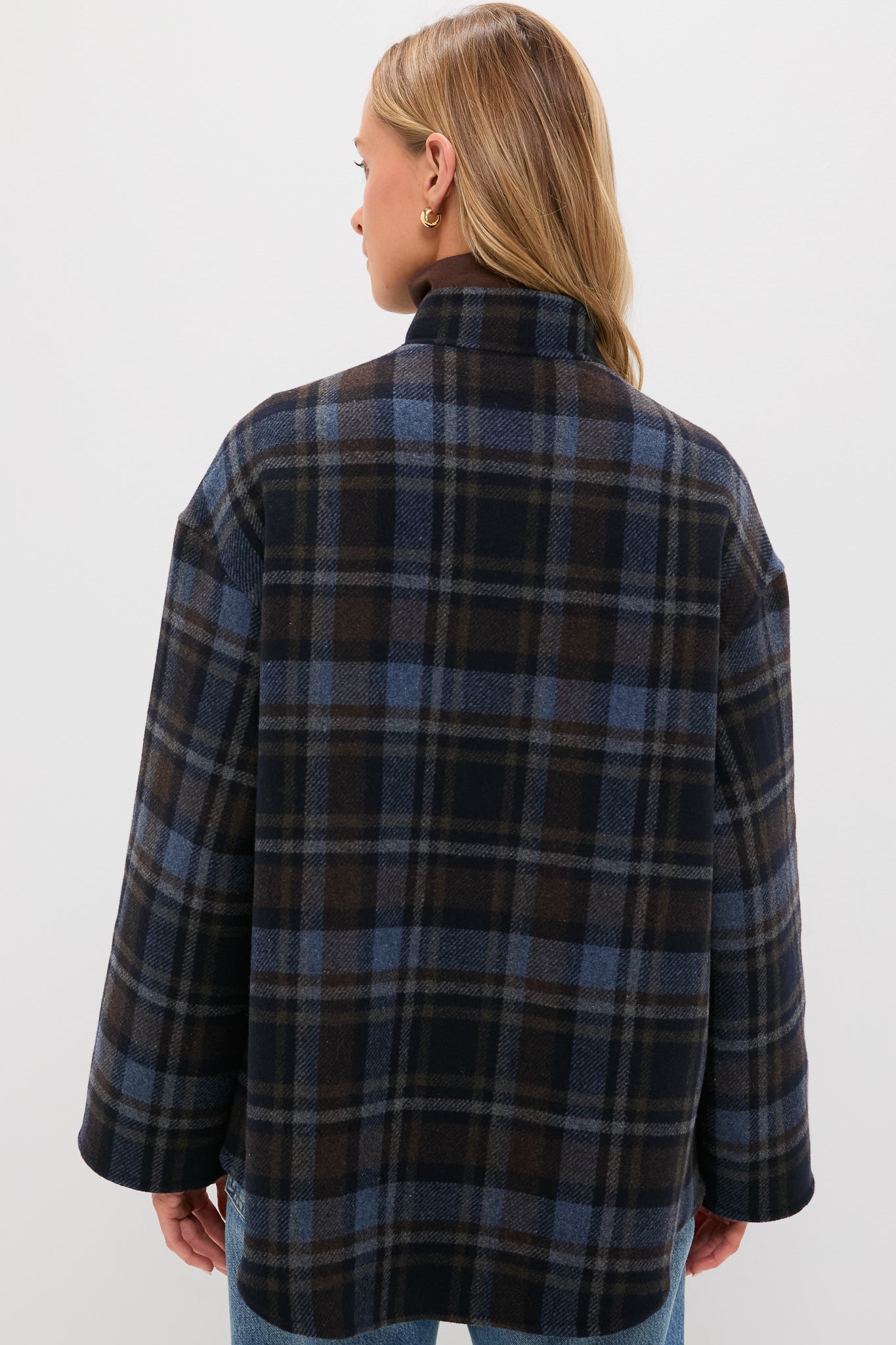 Navy and Plaid Reversible Bonnie Jacket