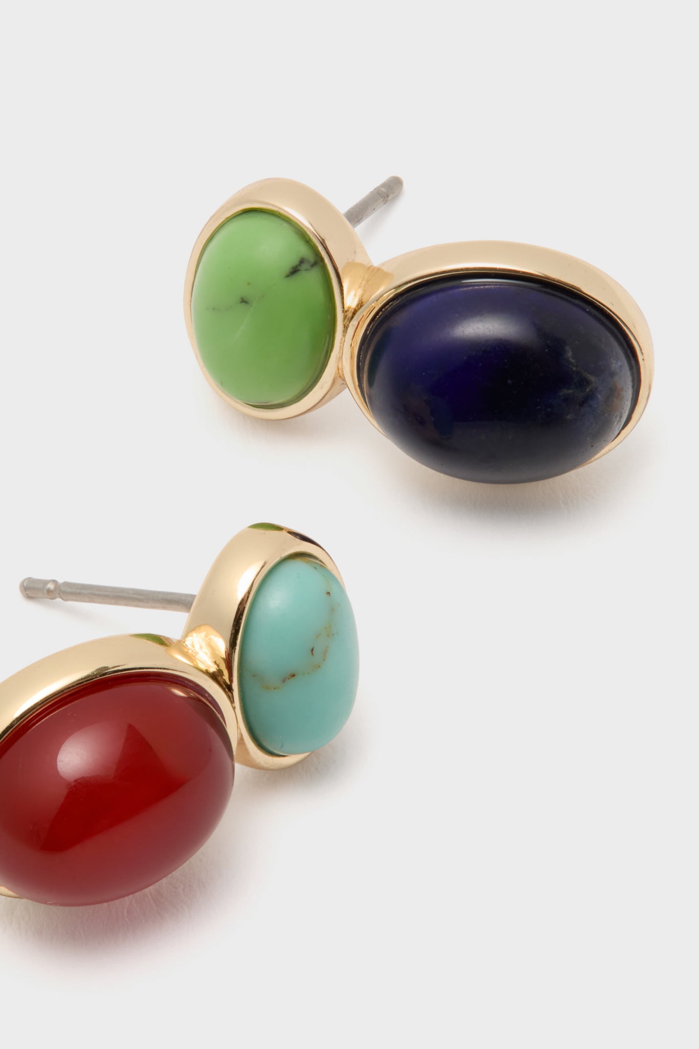 Multi Semi Precious Stone Earrings