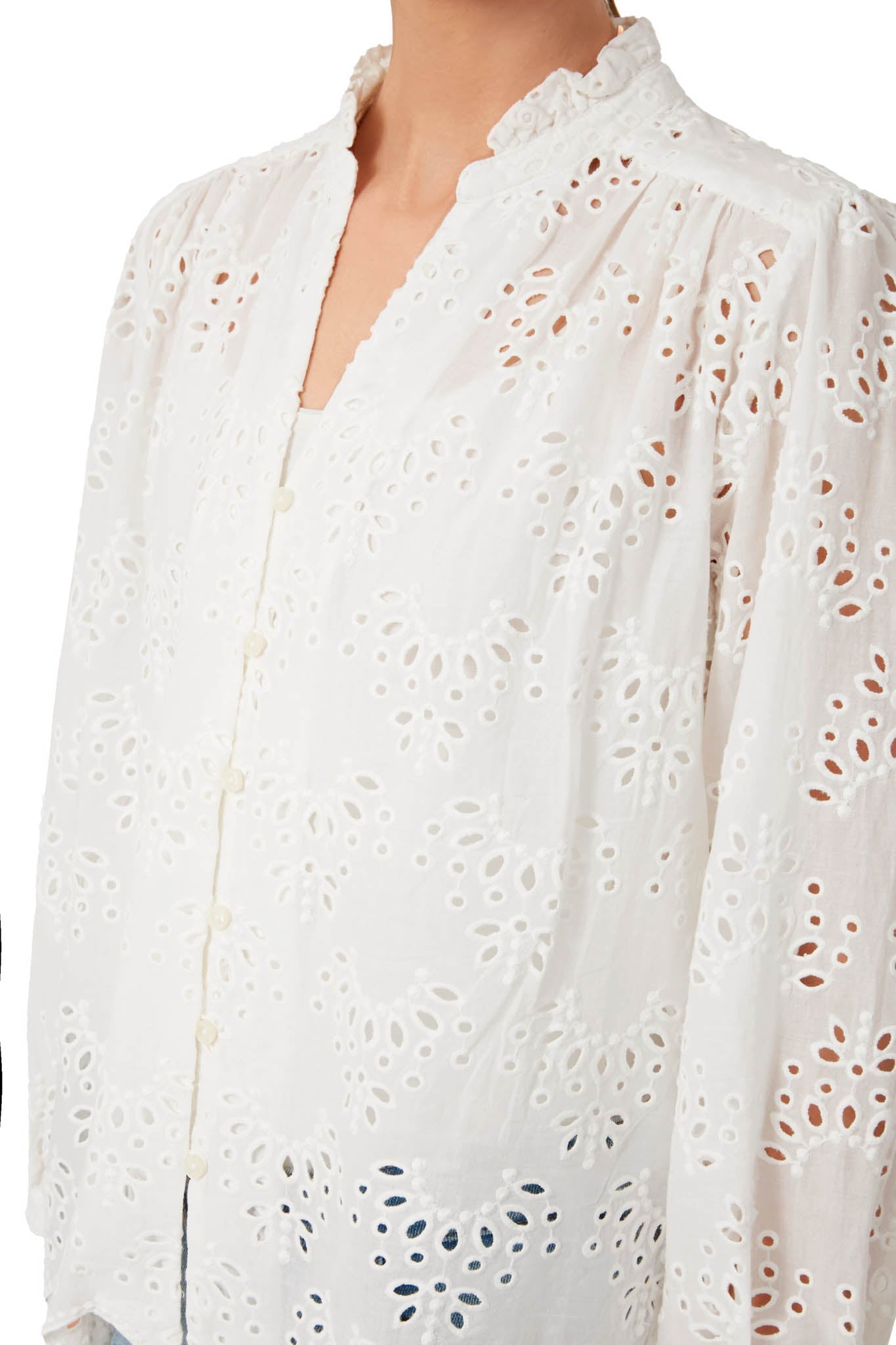 White Eyelet Quincy Blouse