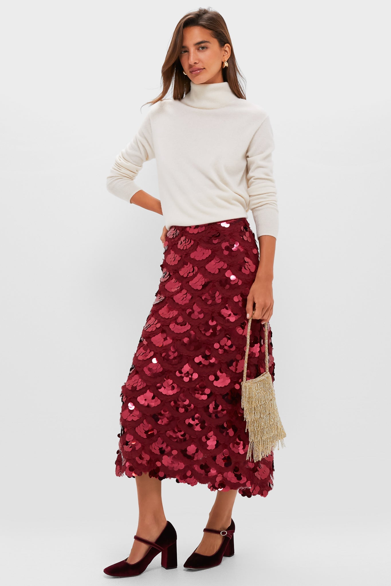 Oxblood Velvet Julia Heels