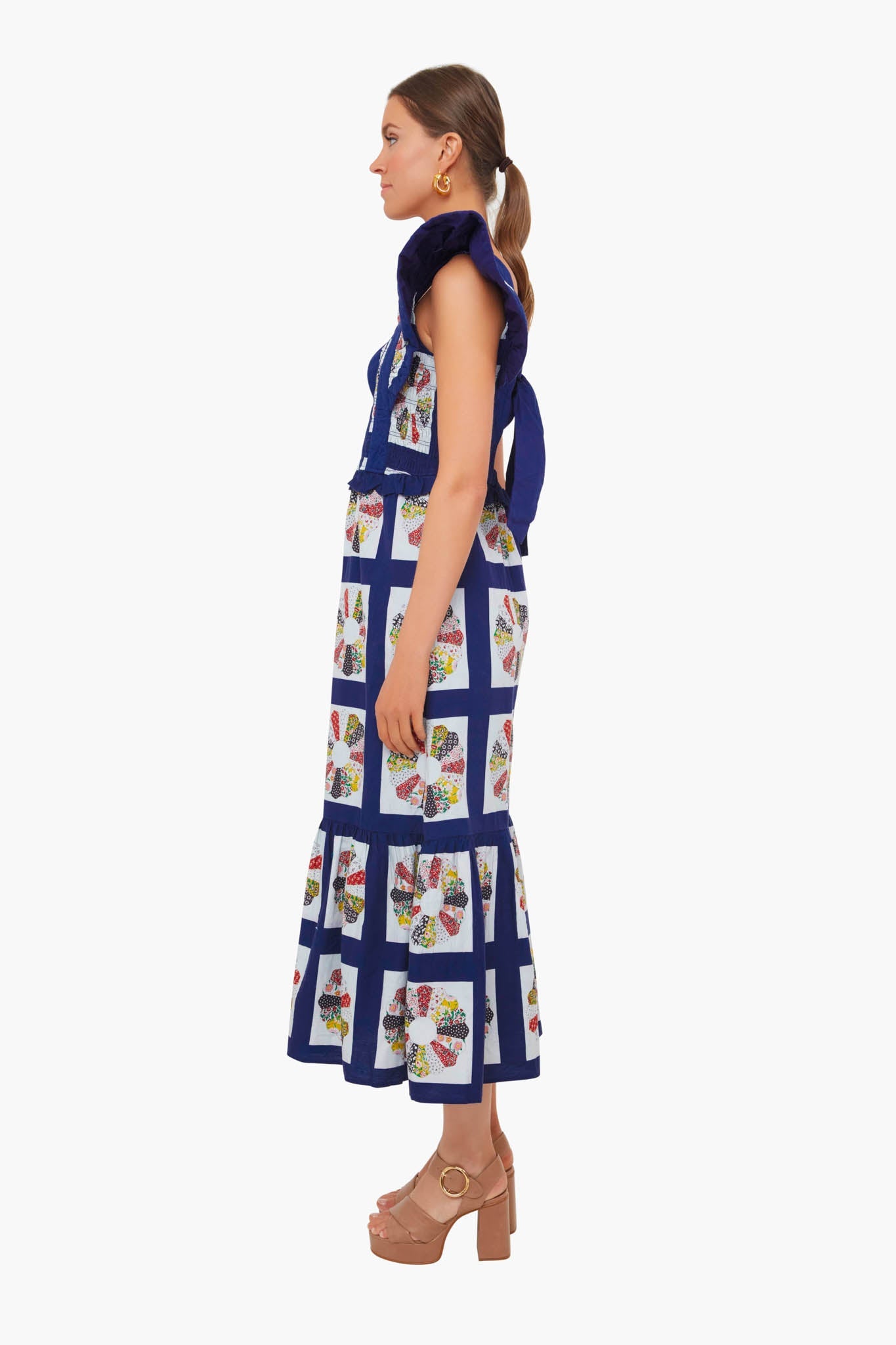 Multi Pippin Patchwork Smocked Apron Dress