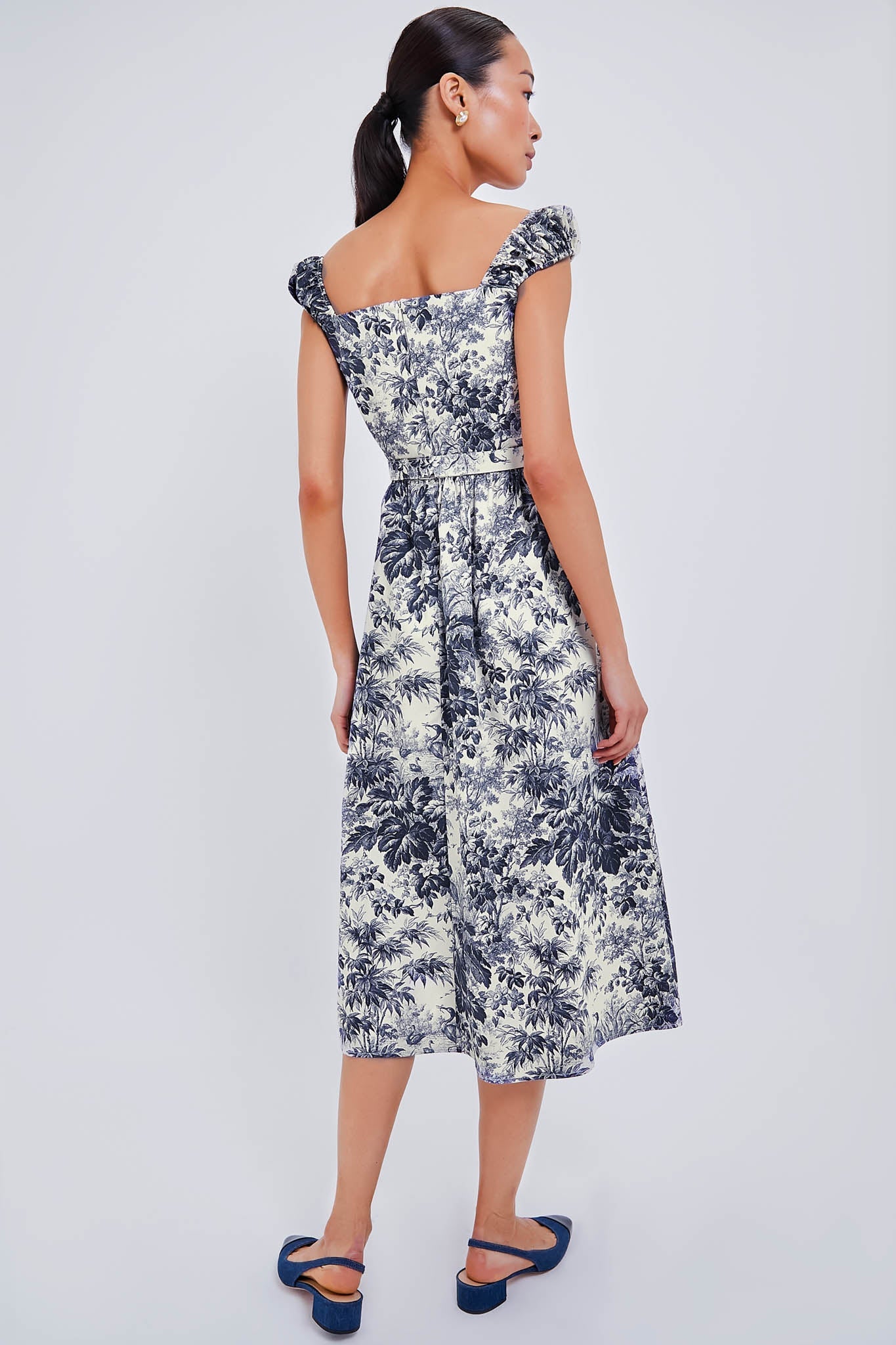 Navy Cypress Toile Eira Dress