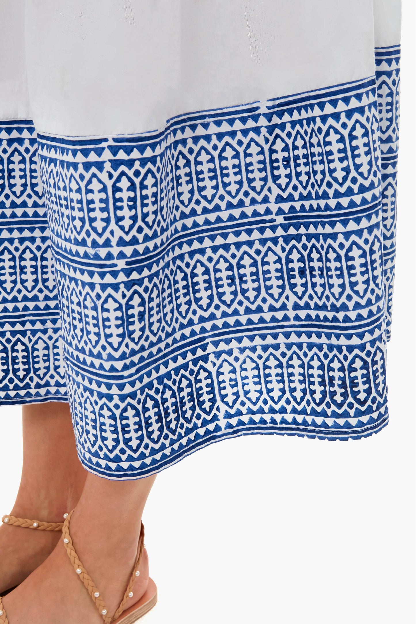 Mykonos Blue Tie Strap Midi