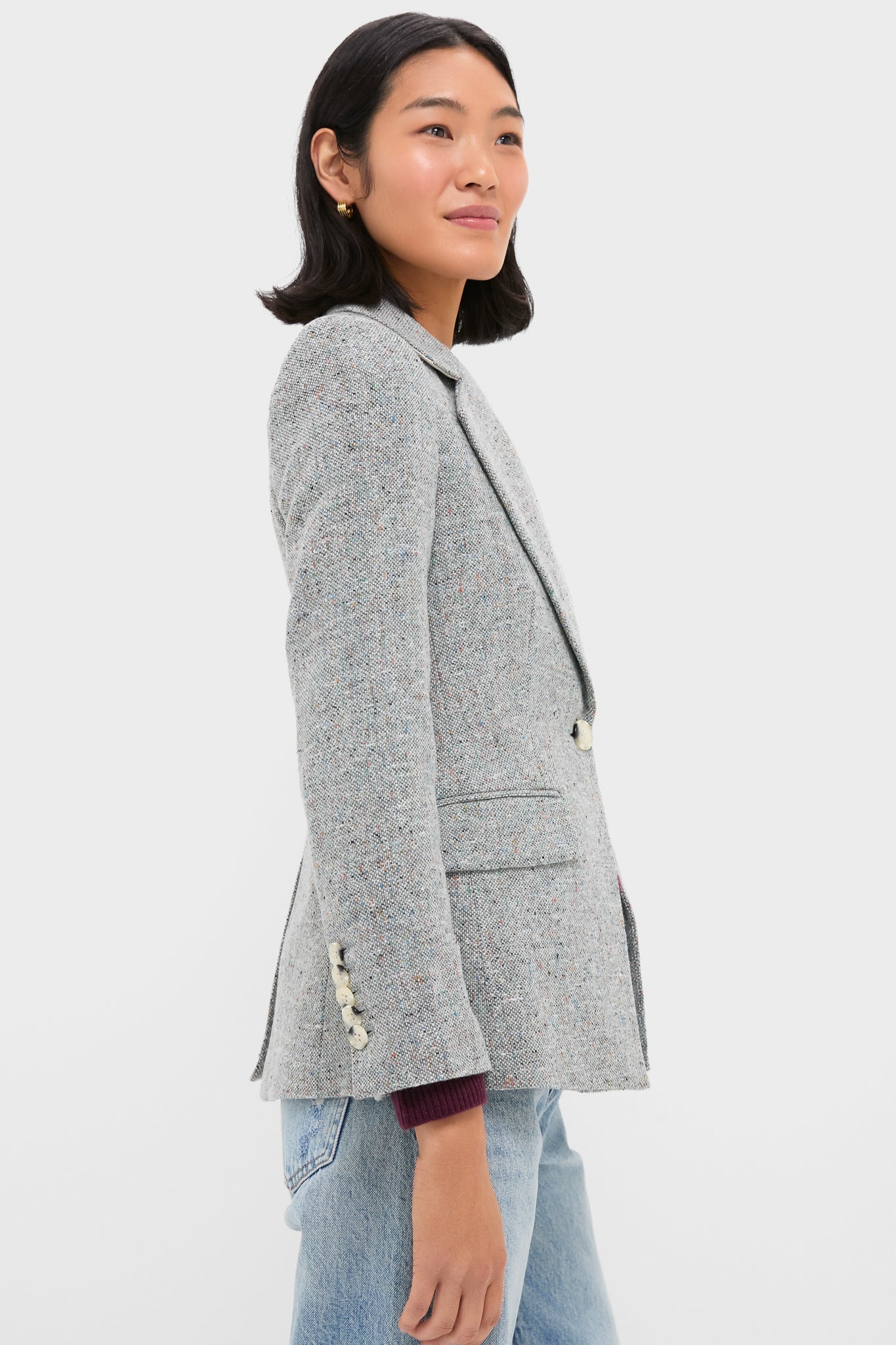 Antique Blue Melange Healy Dickey Jacket