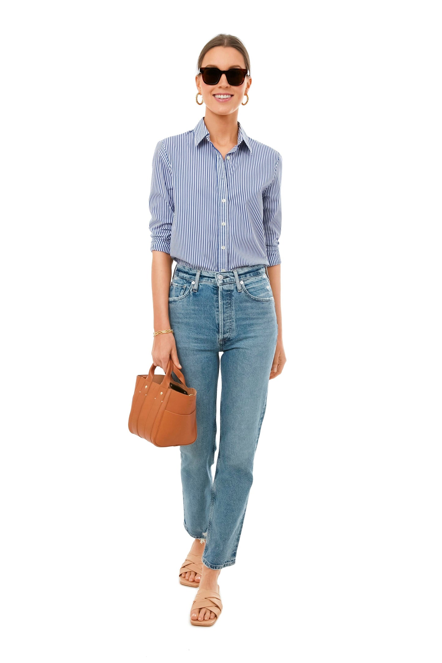 Tan Pressure Sandals