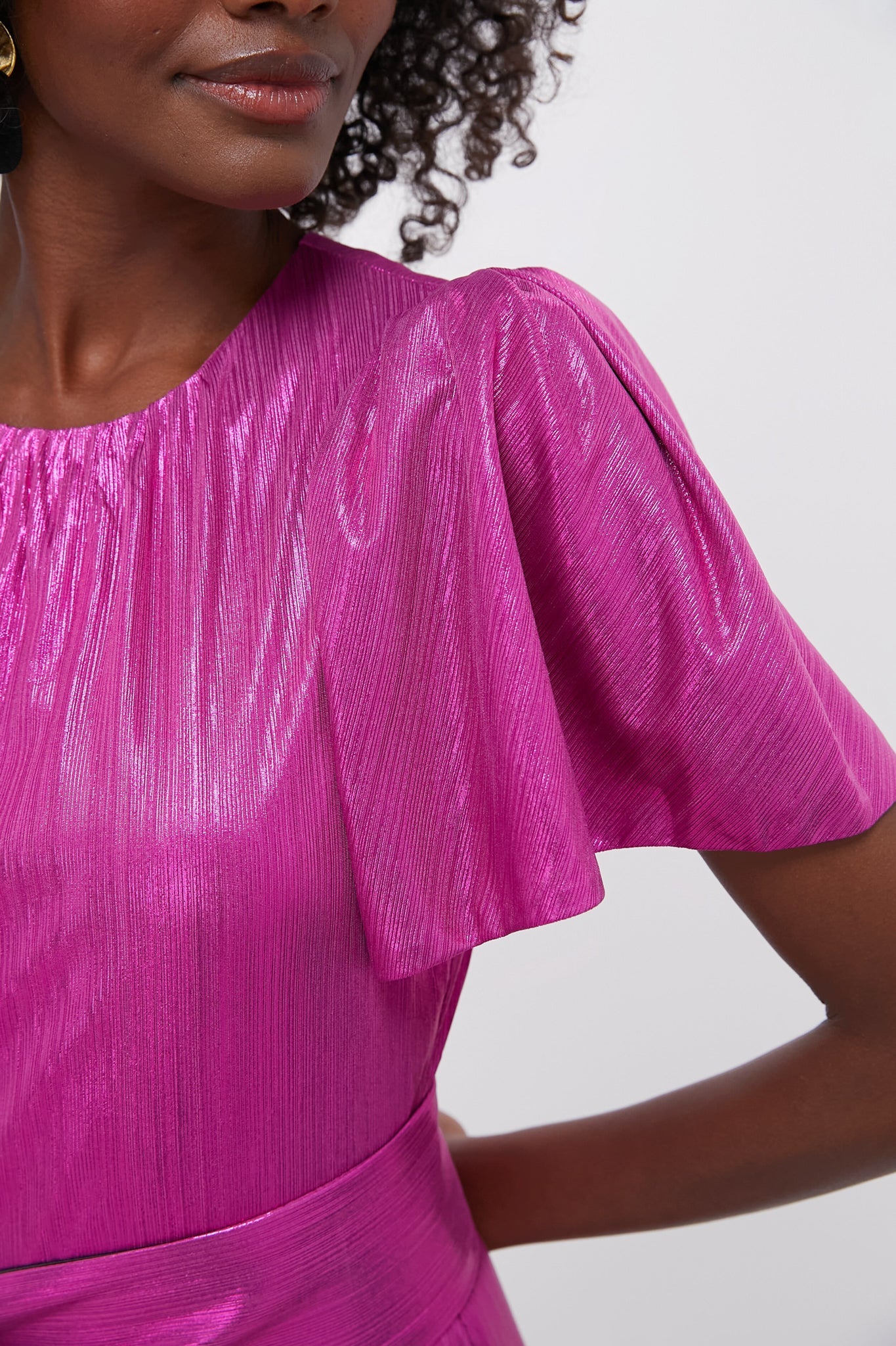 Fuchsia Metallic Angelina Dress