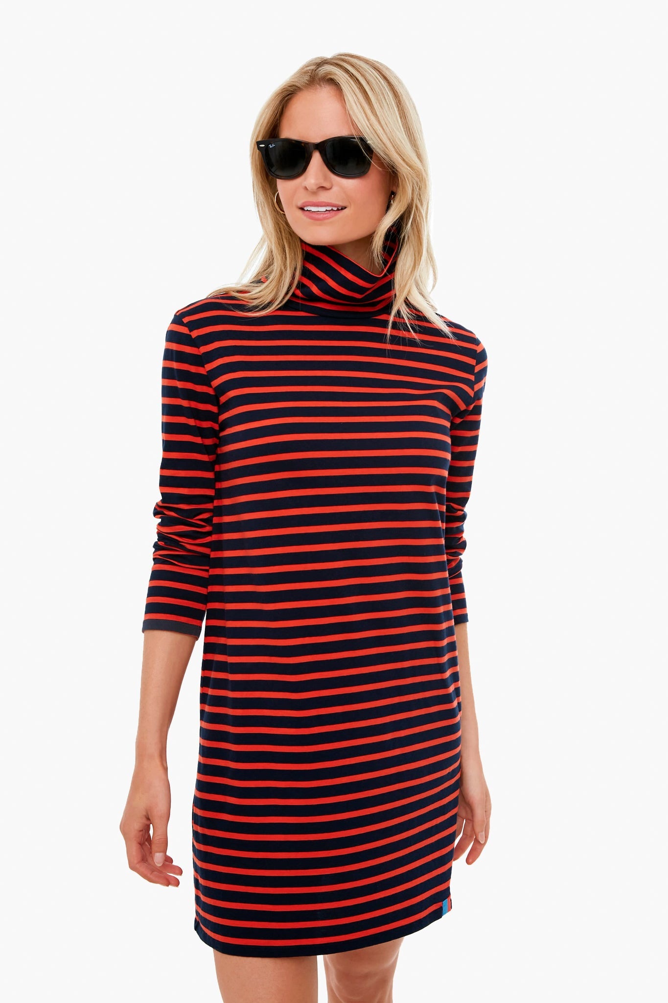 The Poppy Striped Turtleneck Dress