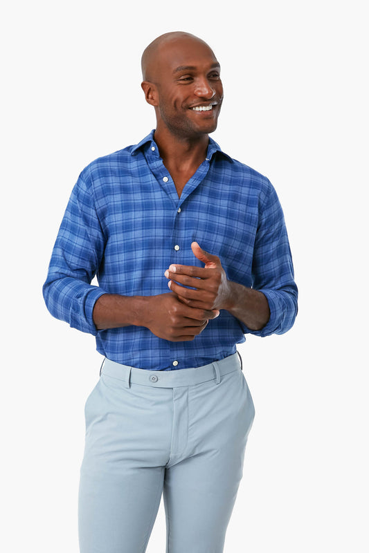 Atlantic Blue Fetlock Autumn Soft Cotton Sport Shirt