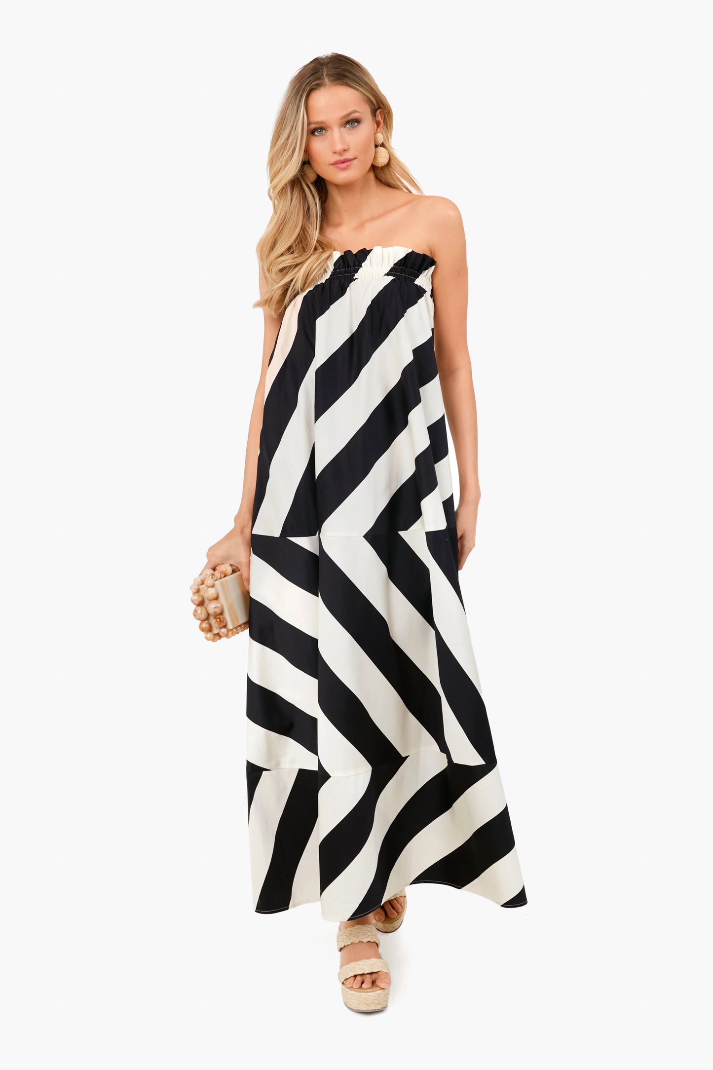 Wide Summer Stripe Maxi Dress
