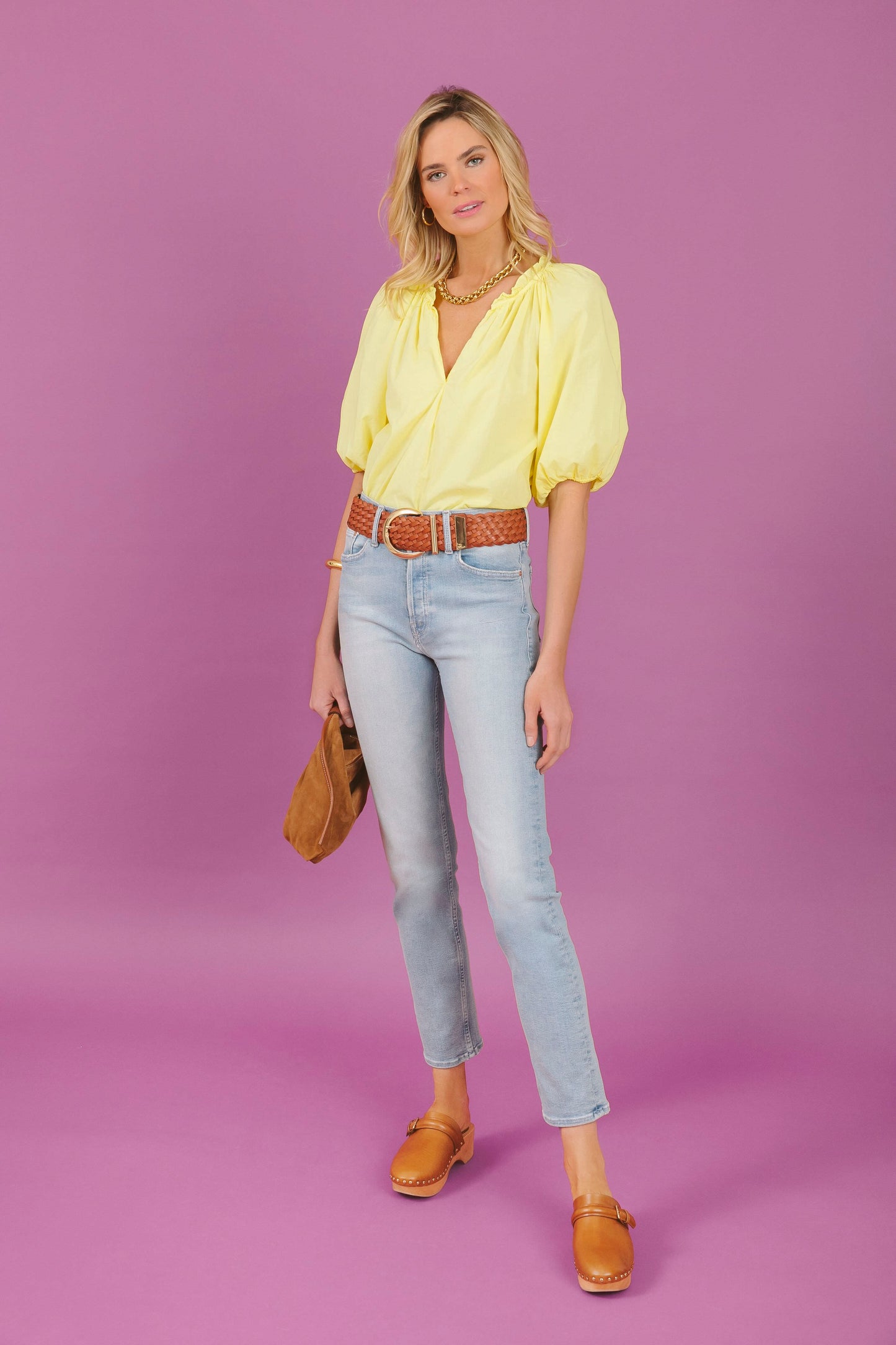 Tan Suede Jetson Bag