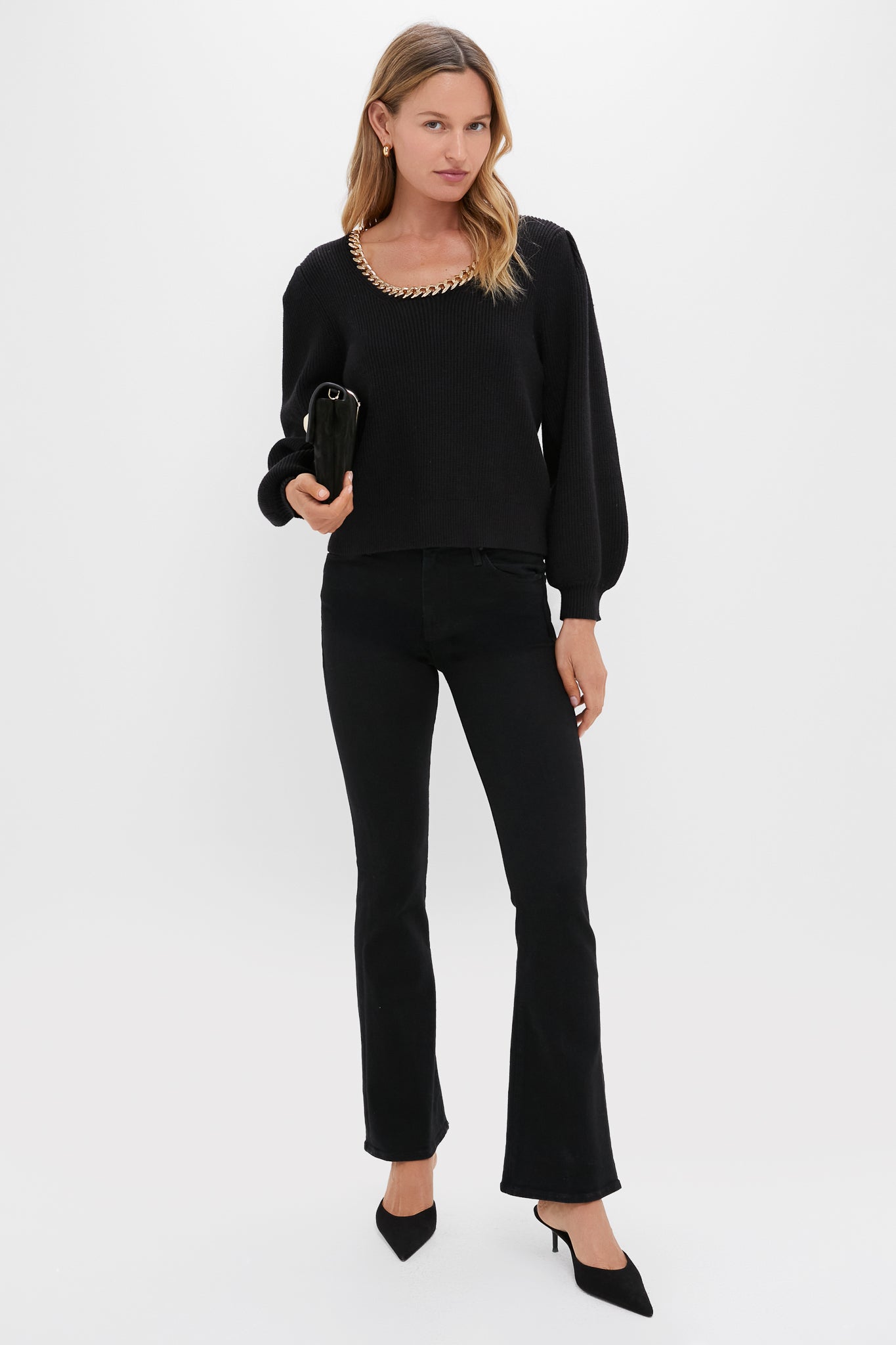 Black and Gold Chain Blythe Sweater