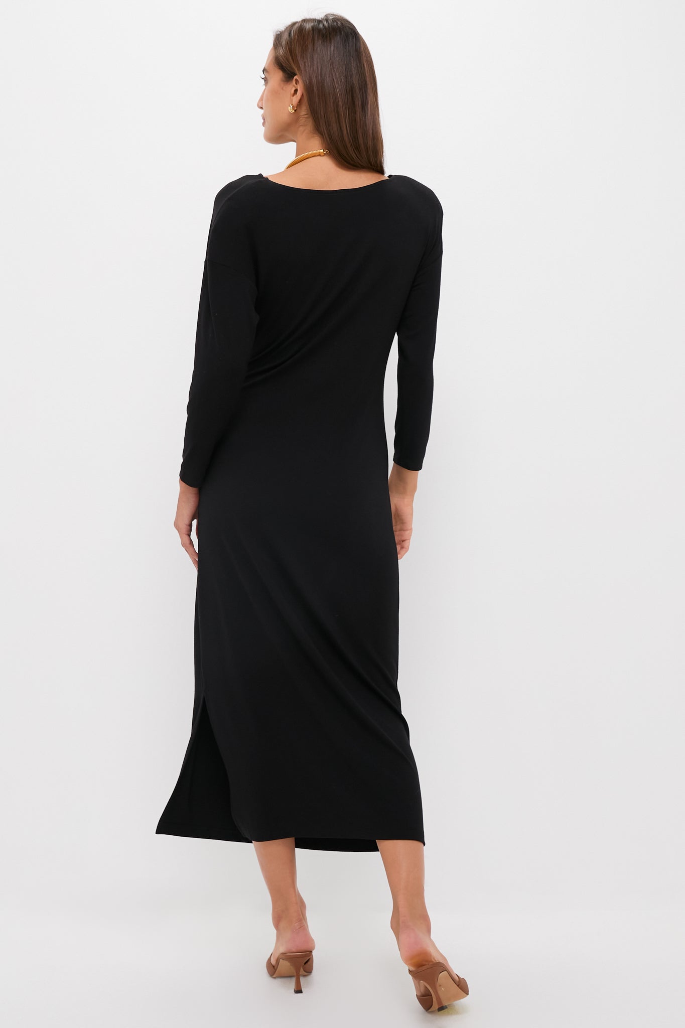 Black Side Tie Elspeth Maxi Dress