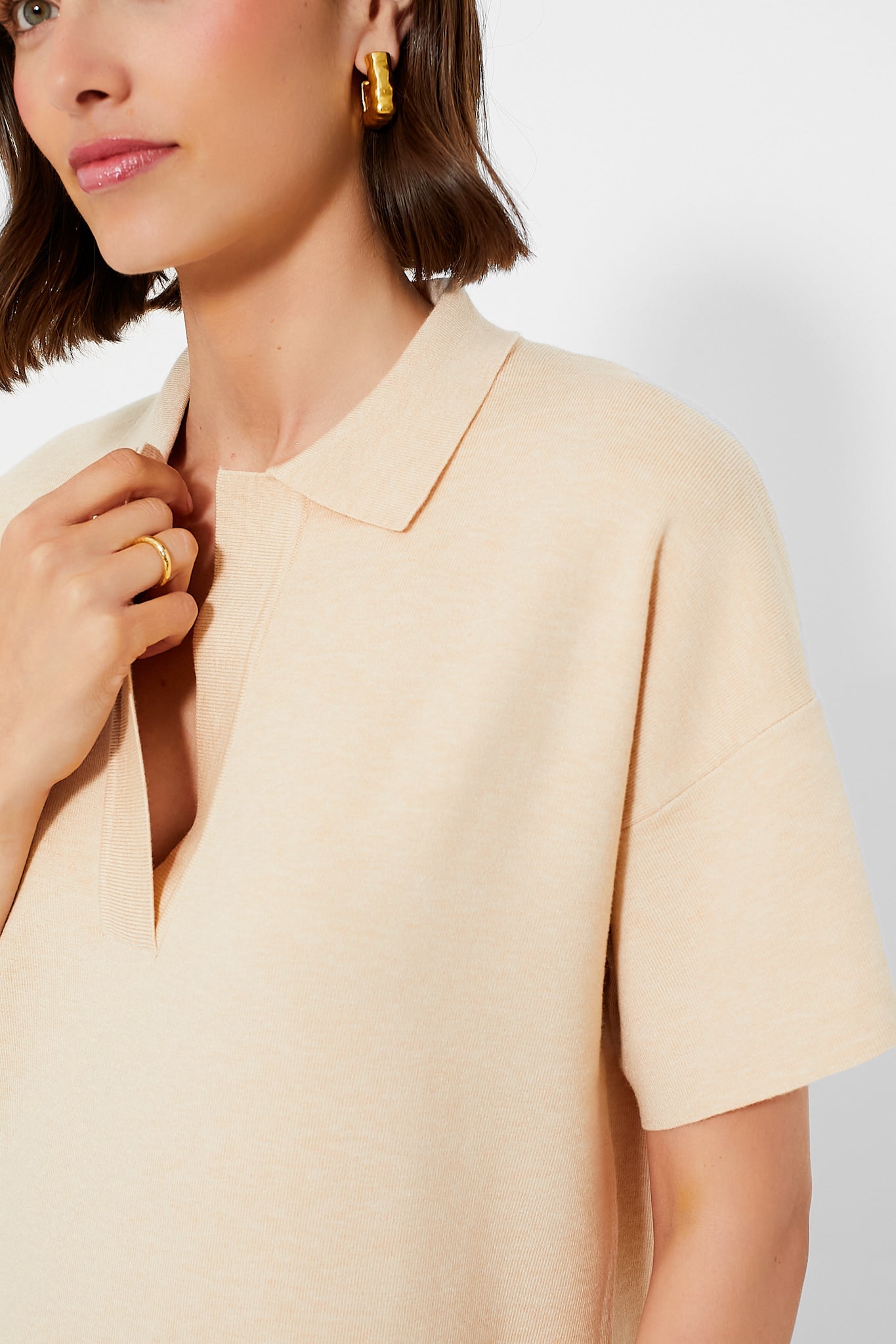 Tan Channing Polo Midi Dress