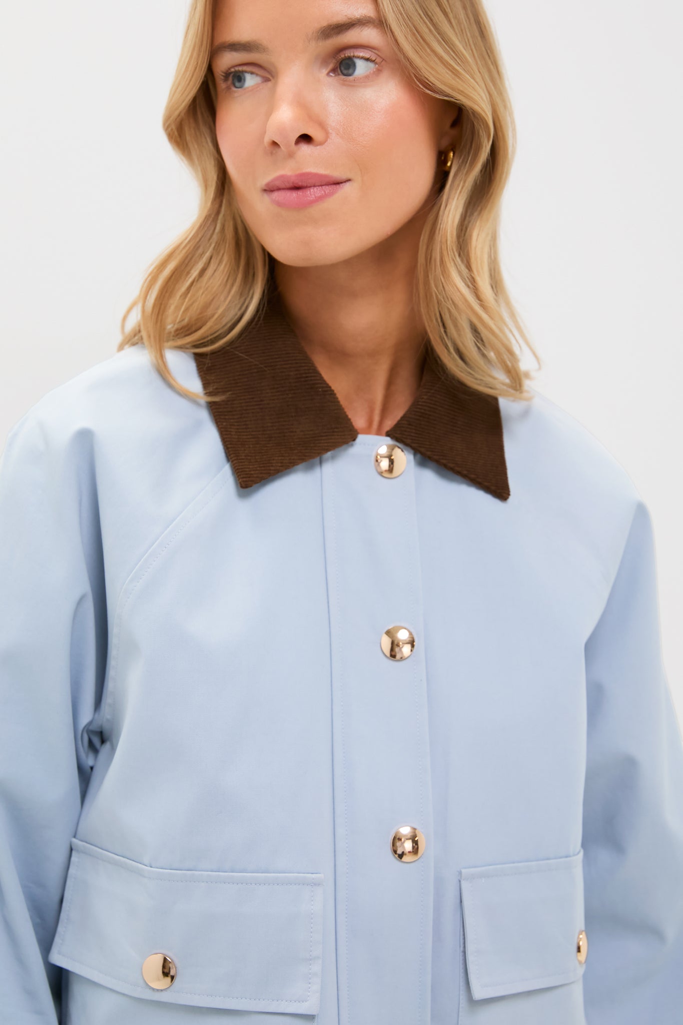 Ice Blue and Chocolate Liam Chore Jacket