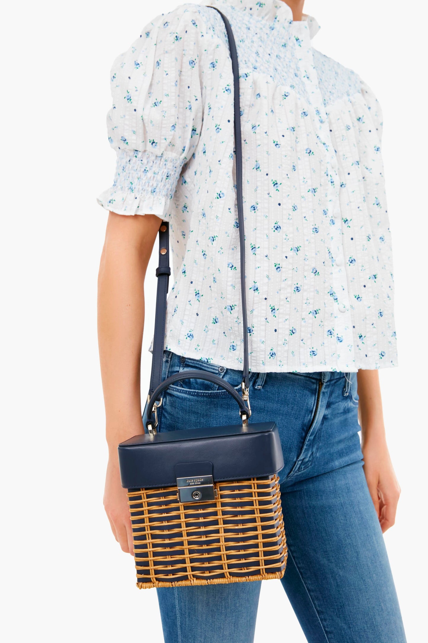 Blazer Blue Voyage Small Wicker Top Handle