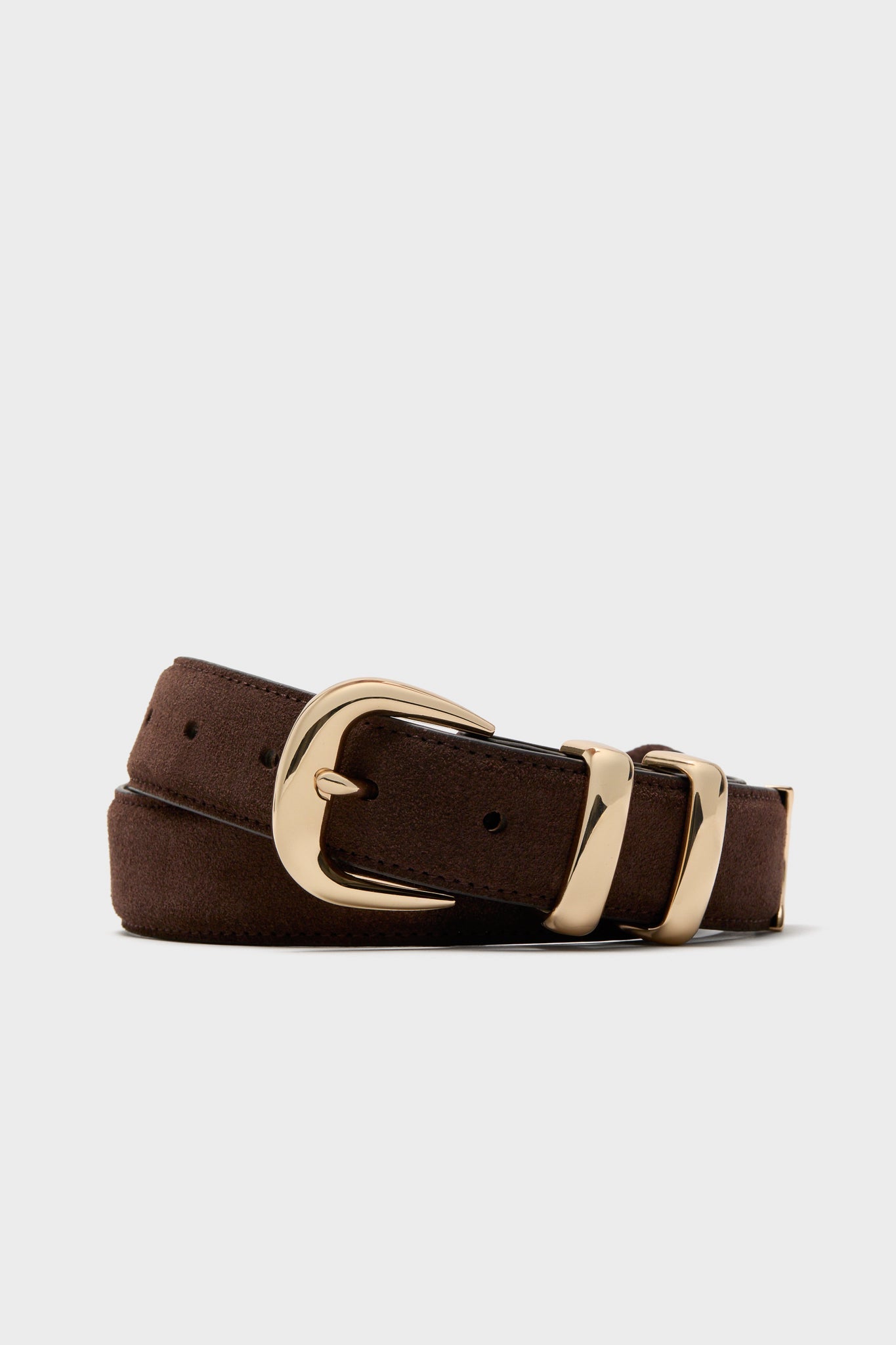 Chocolate Suede Western Belt
