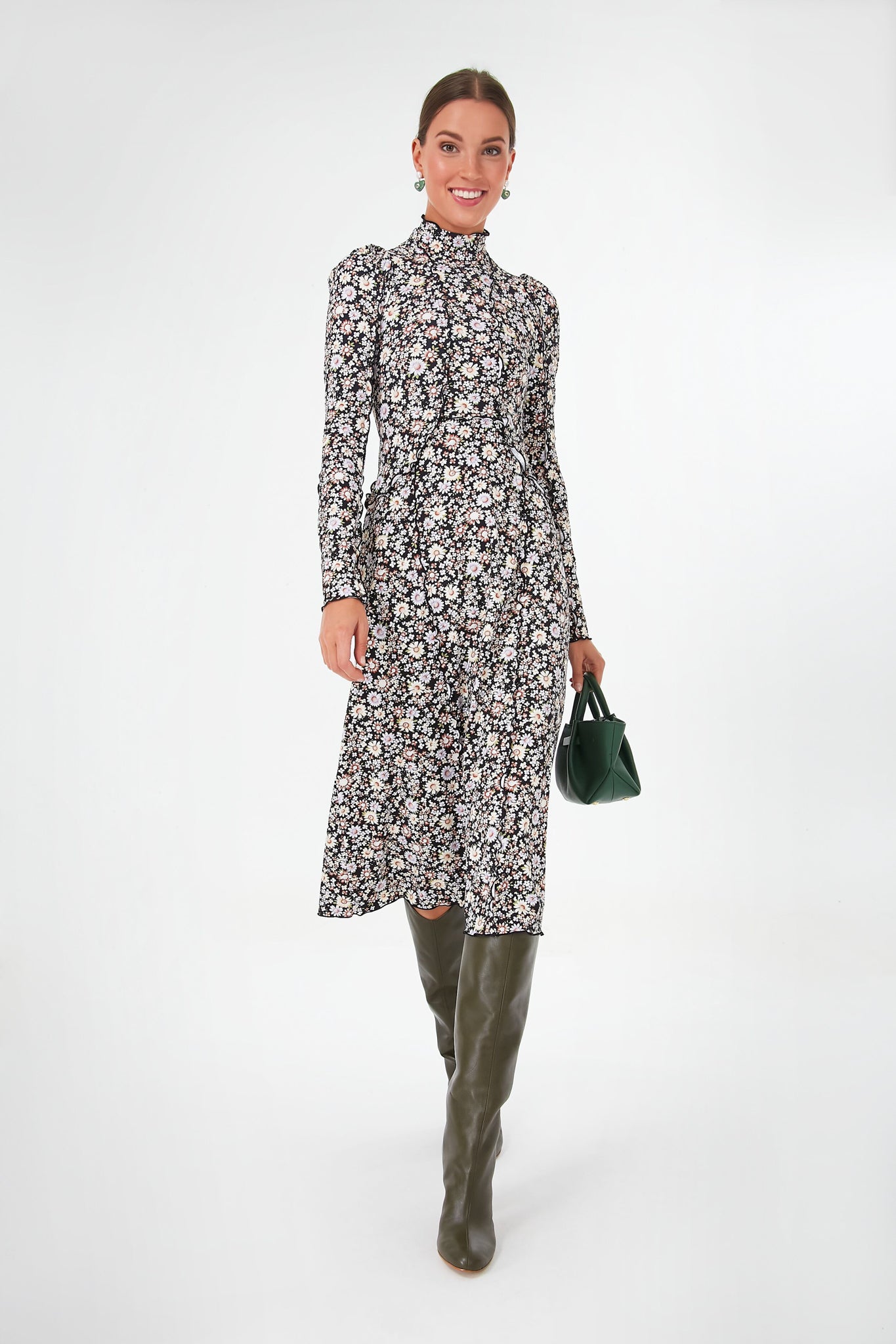 Multi Carson Floral Long Sleeve Dress