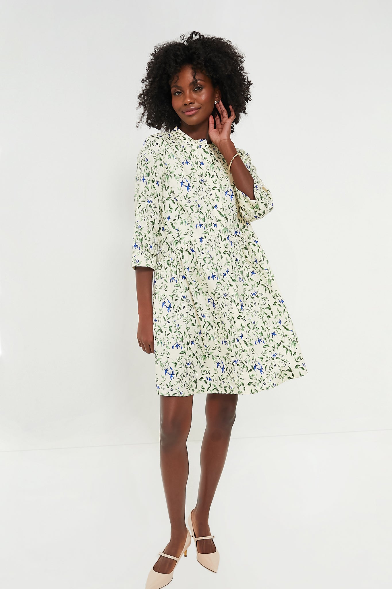 Lapis Iris Royal Shirt Dress