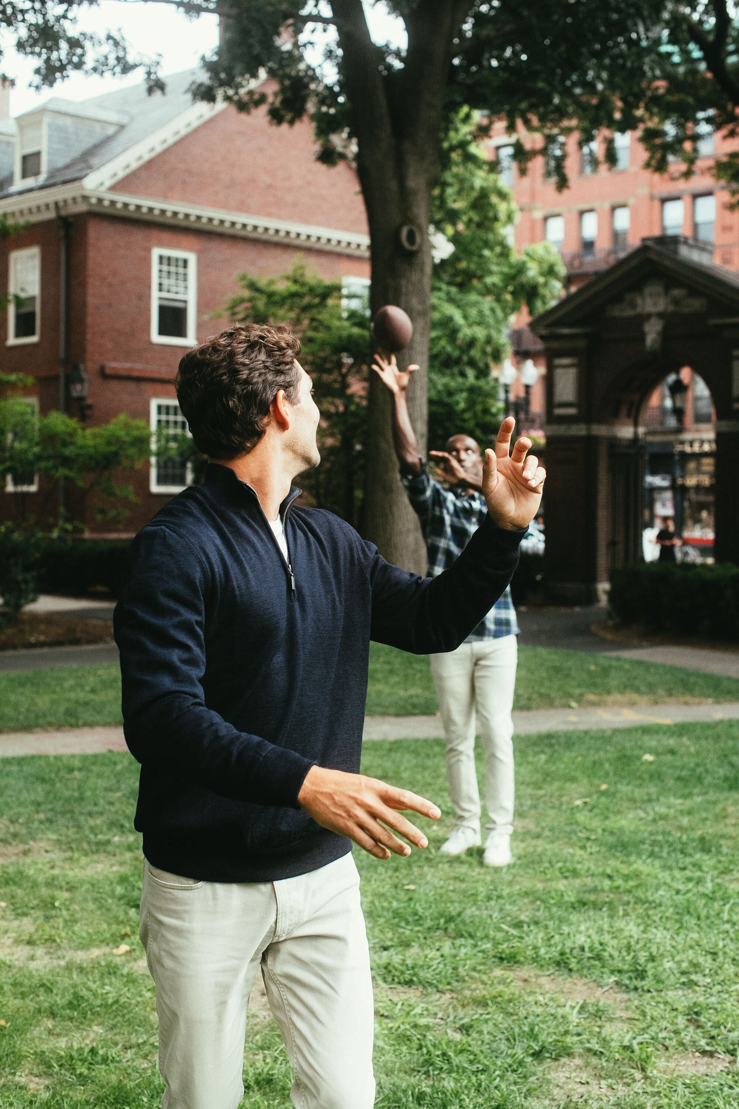 Navy Gamlan Half Zip Sweater