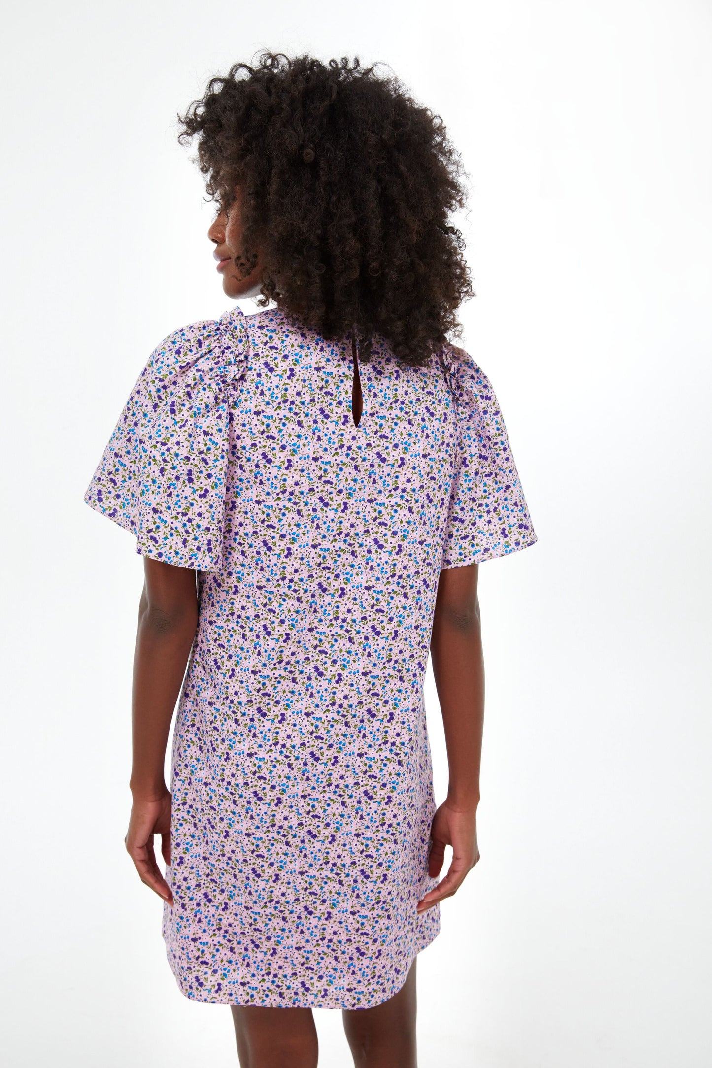 Lilac Floral Viola Mini Dress