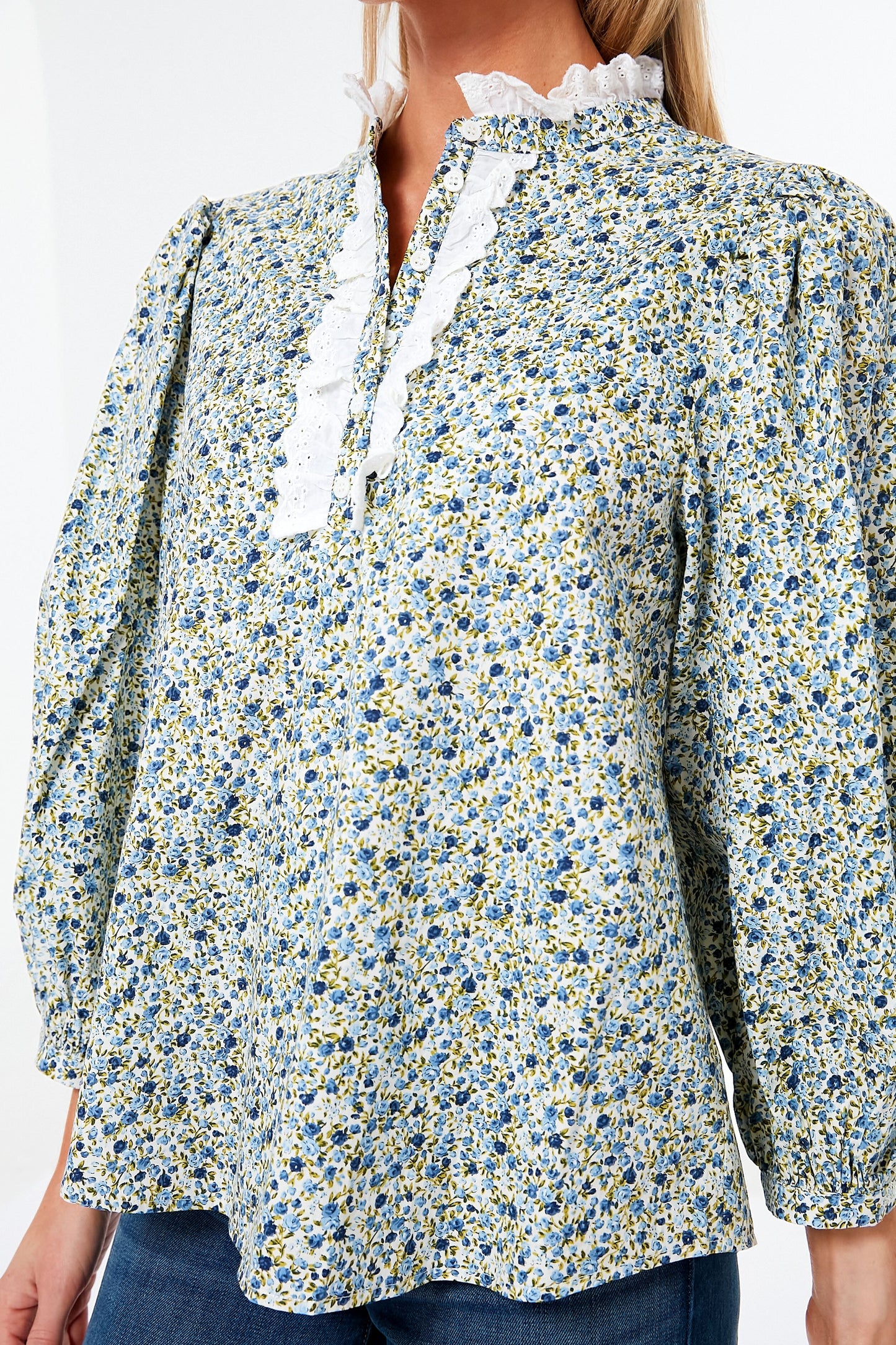 Ruffle Collar Conley Blouse