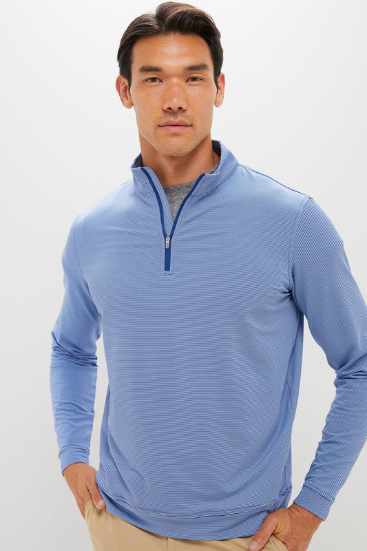 Sport Navy Perth Sugar Stripe Quarter Zip