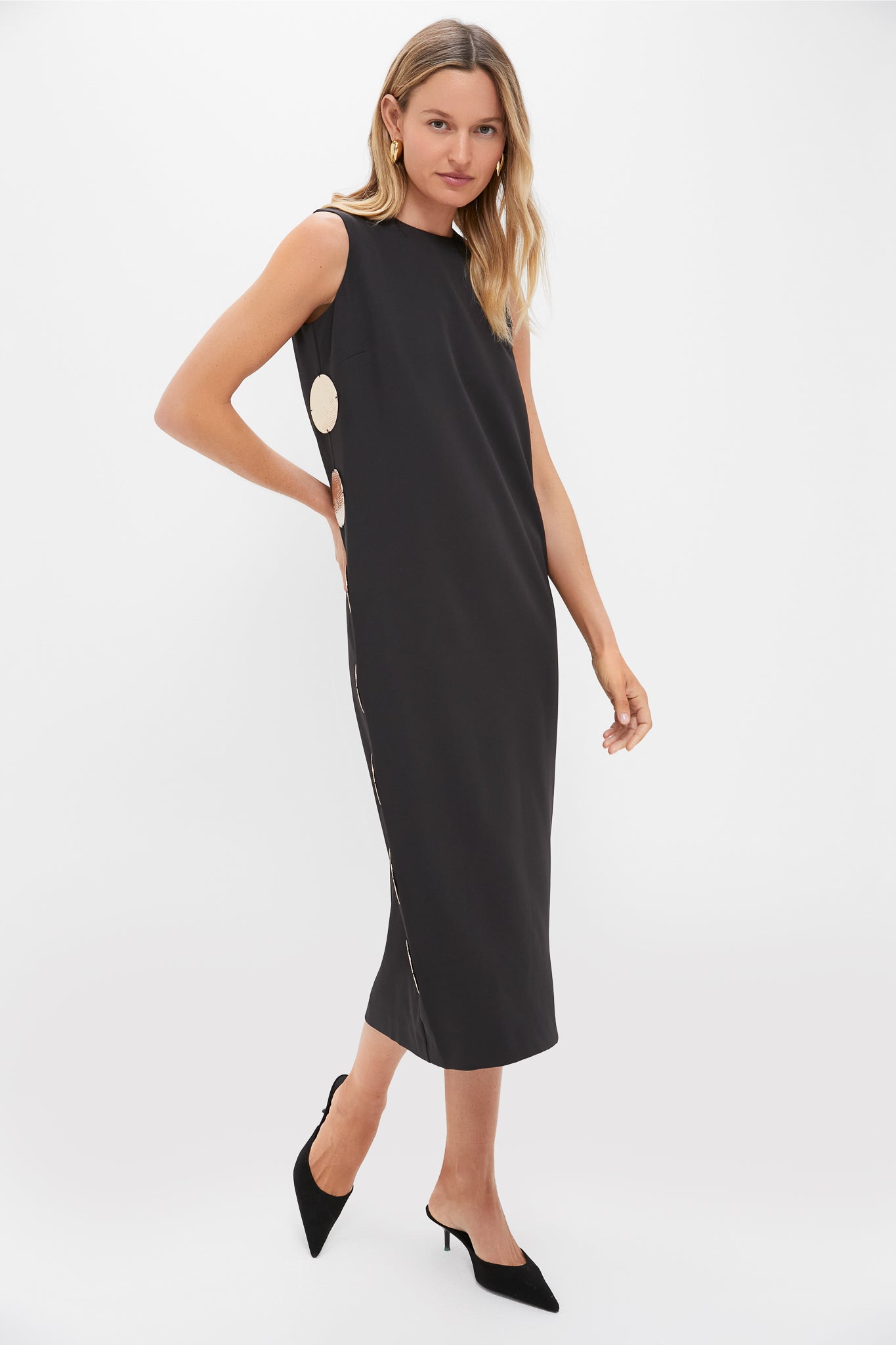Gold Medallion Zeus Midi Dress