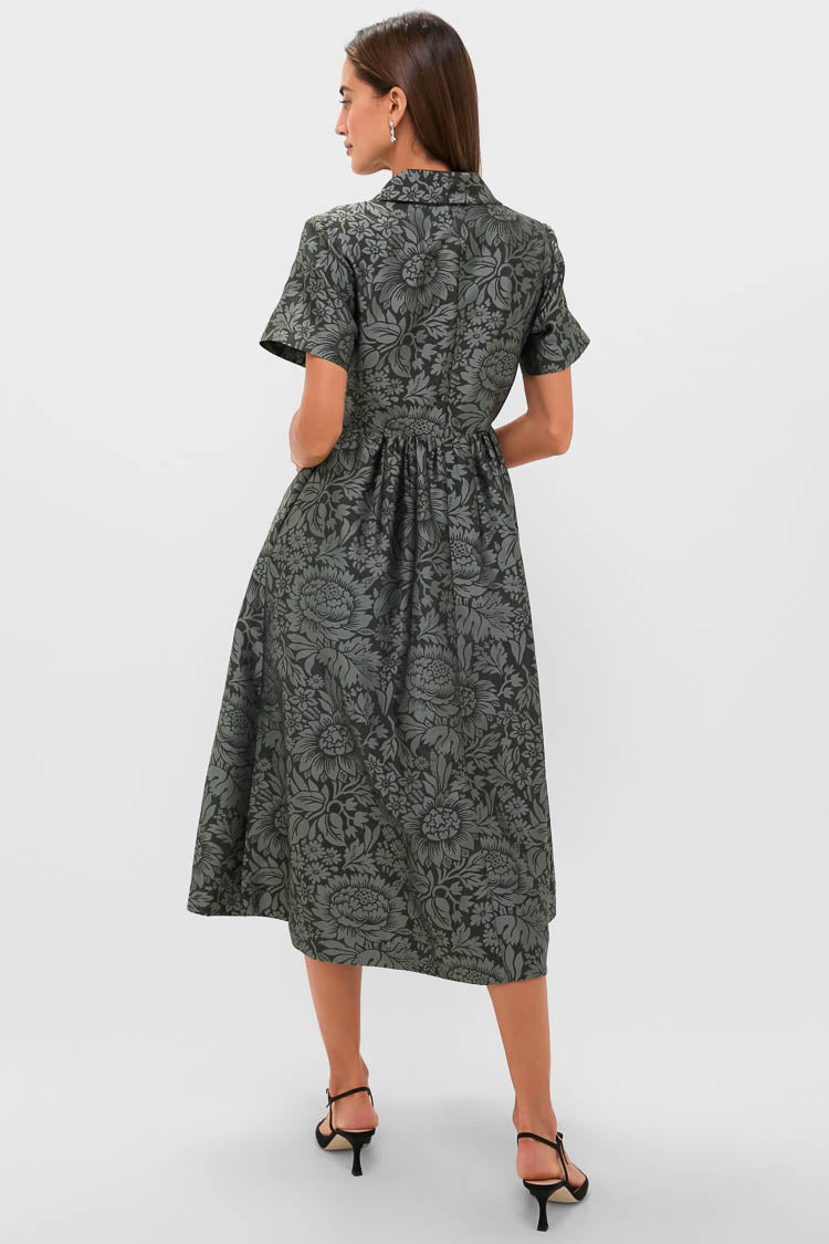 Emerald Mirasol Jacquard Adelaide Dress