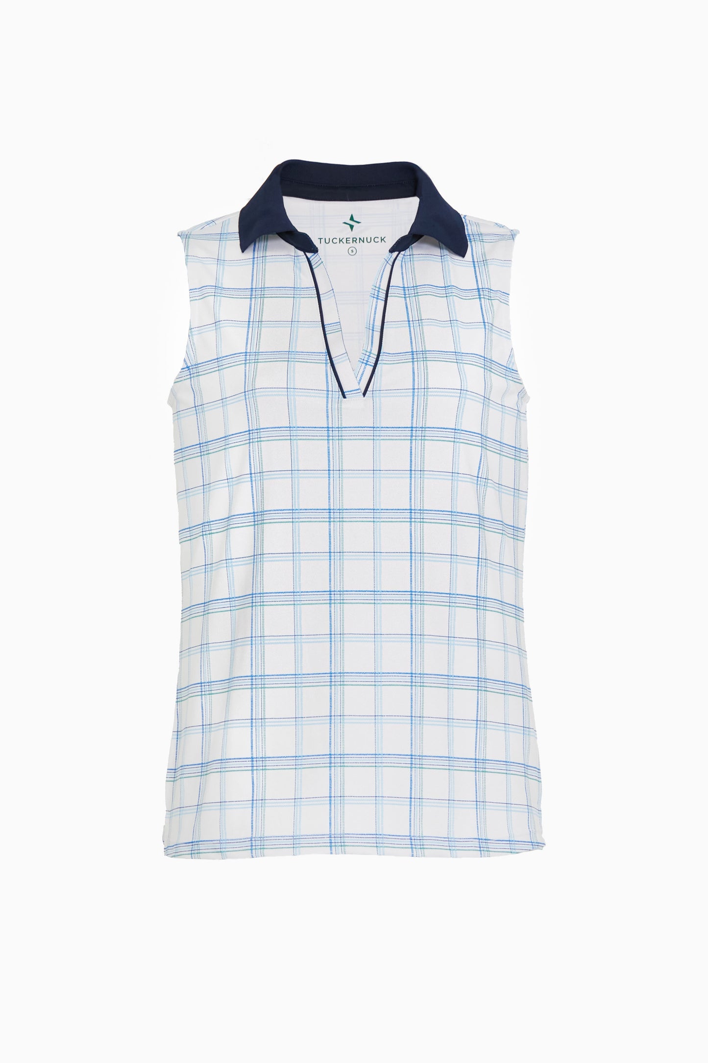 Provincial Plaid Sleeveless Caroline Polo