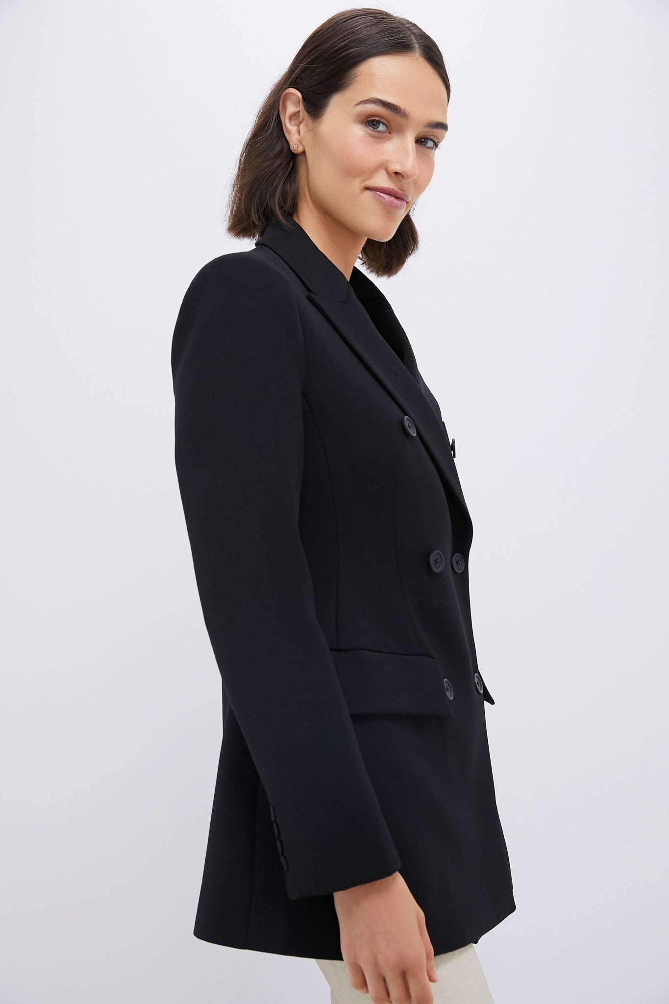 Black Sculpted Olivier Blazer