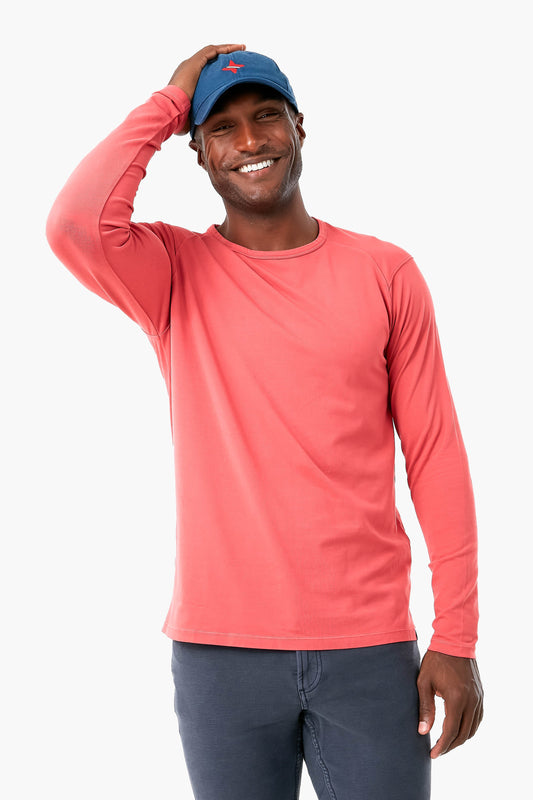 Cape Red Lava Wash Jersey Long-Sleeve Crew