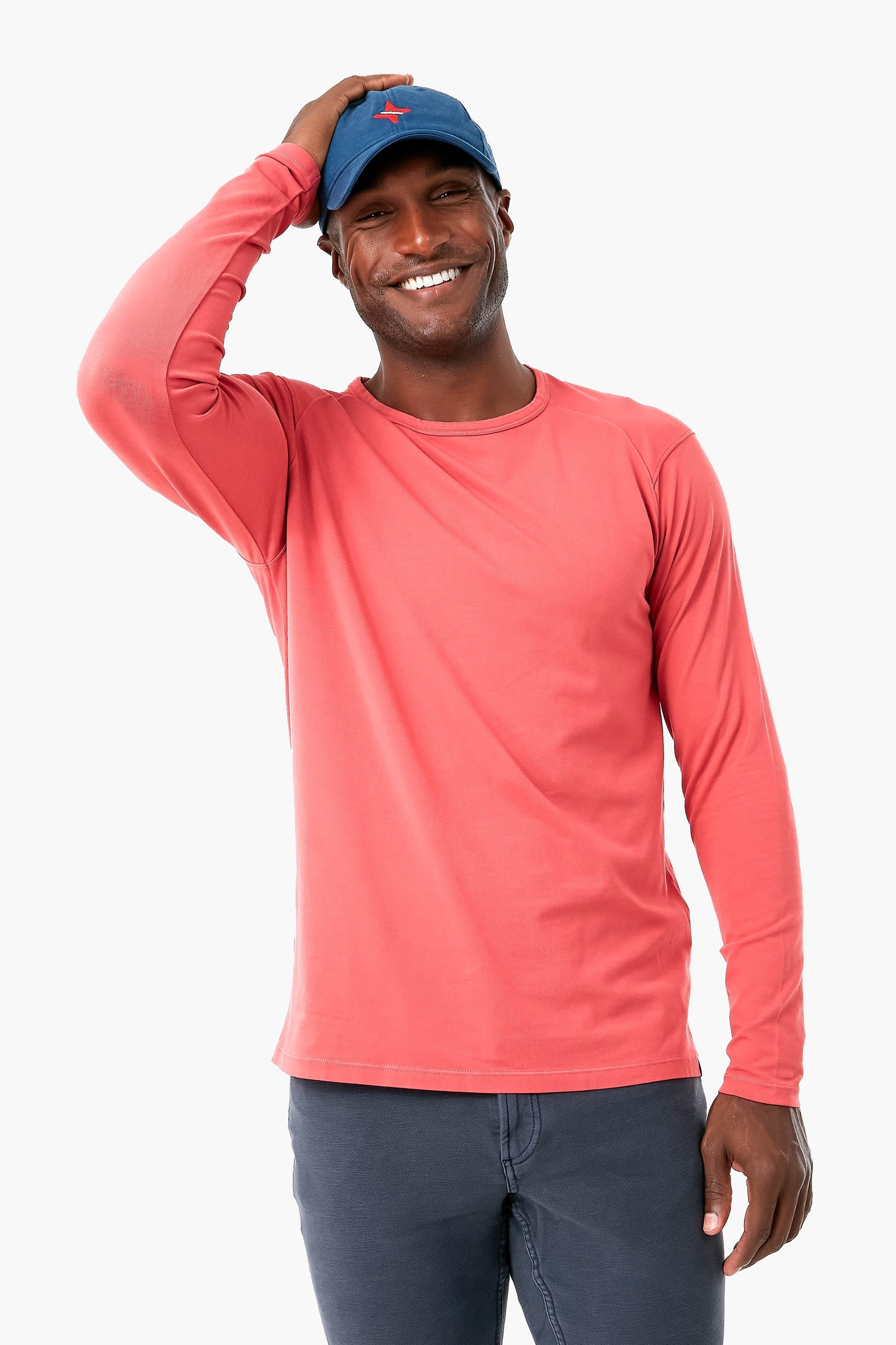 Cape Red Lava Wash Jersey Long-Sleeve Crew