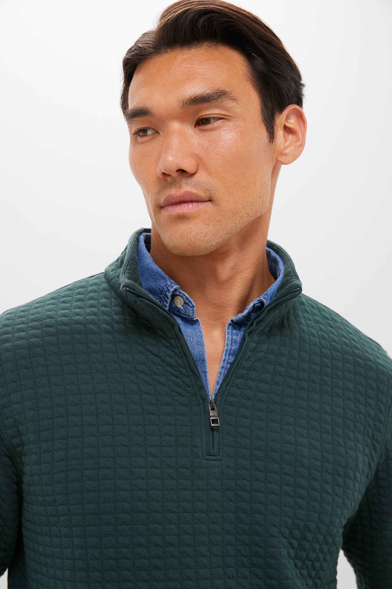 Nordic Pine Quad Quilted Quarter Zip