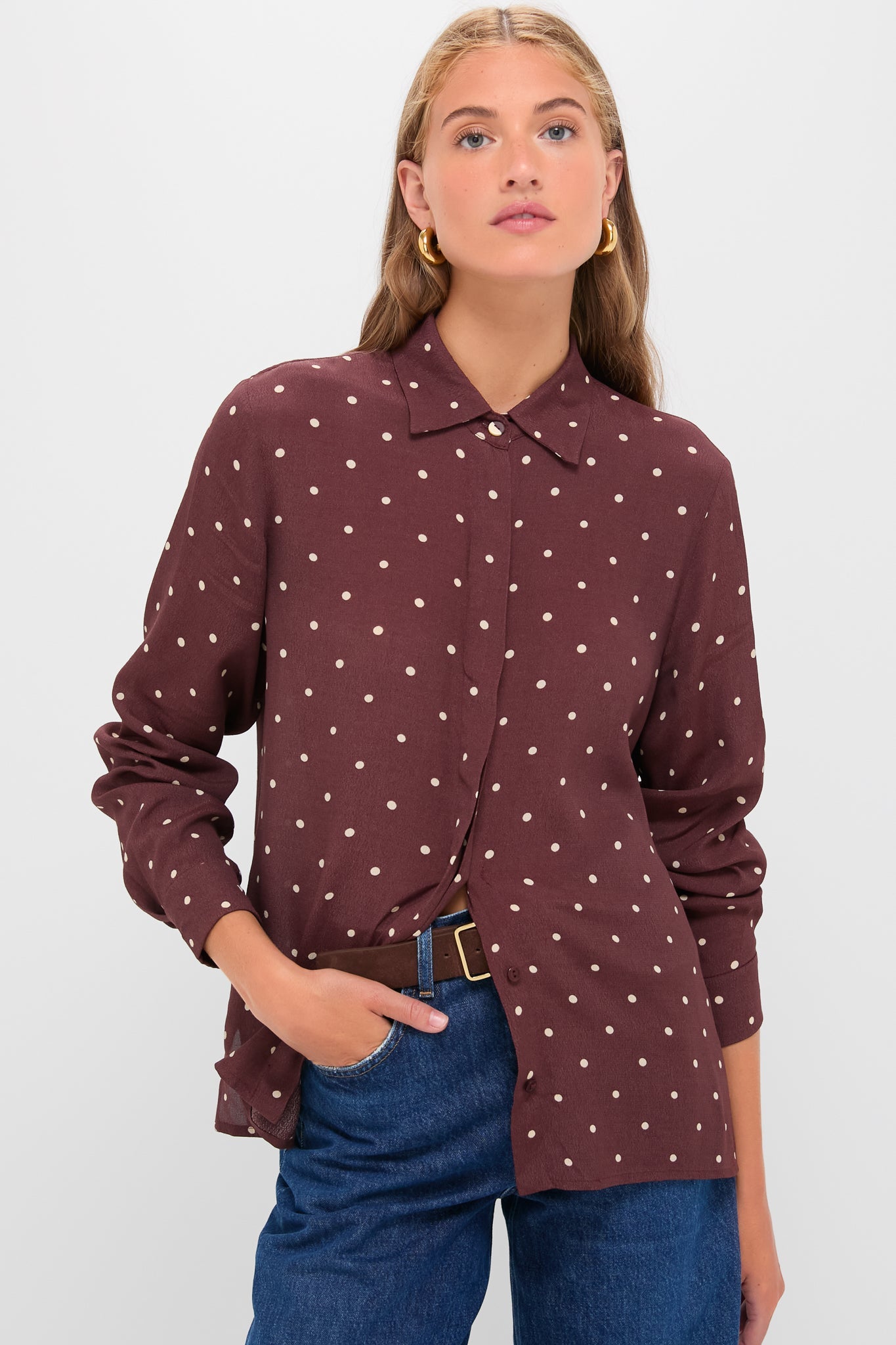 Night Print Crepe Shirt