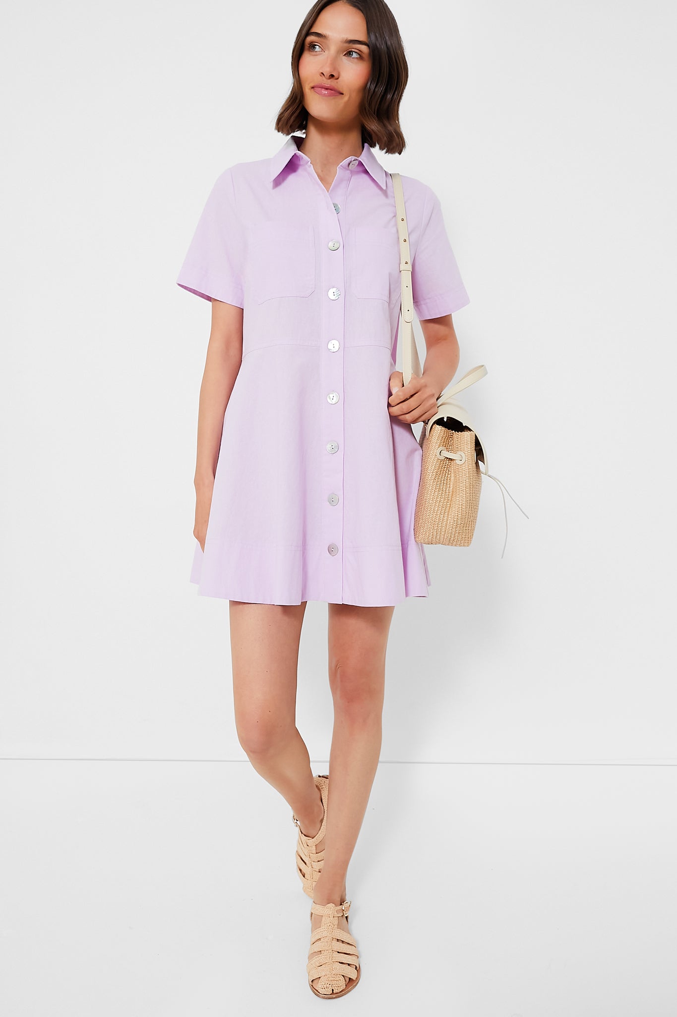 Lilac Meryl Shirt Dress