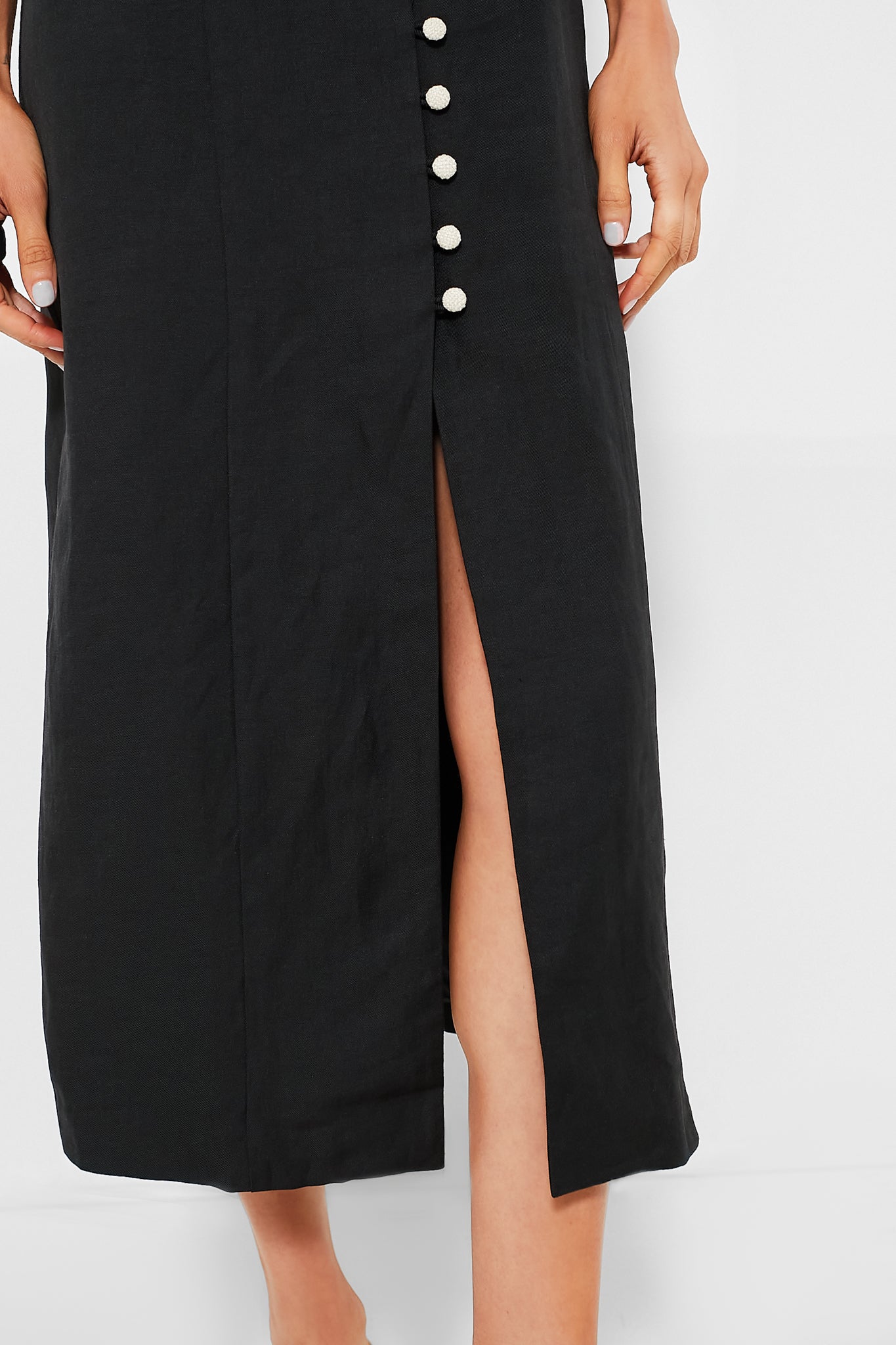 Black Leighton Midi Dress