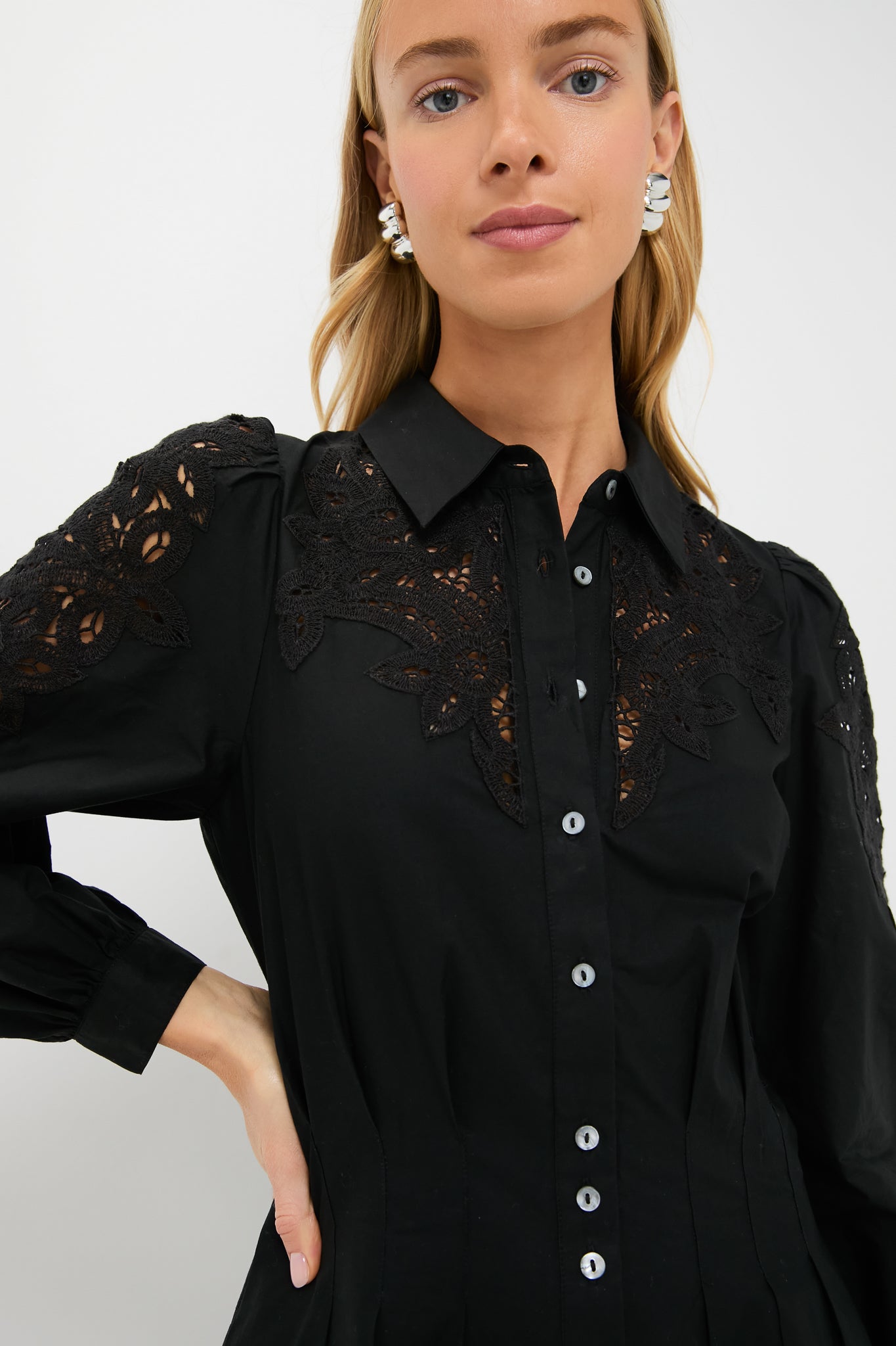 Black Marta Long Sleeve Mini Dress