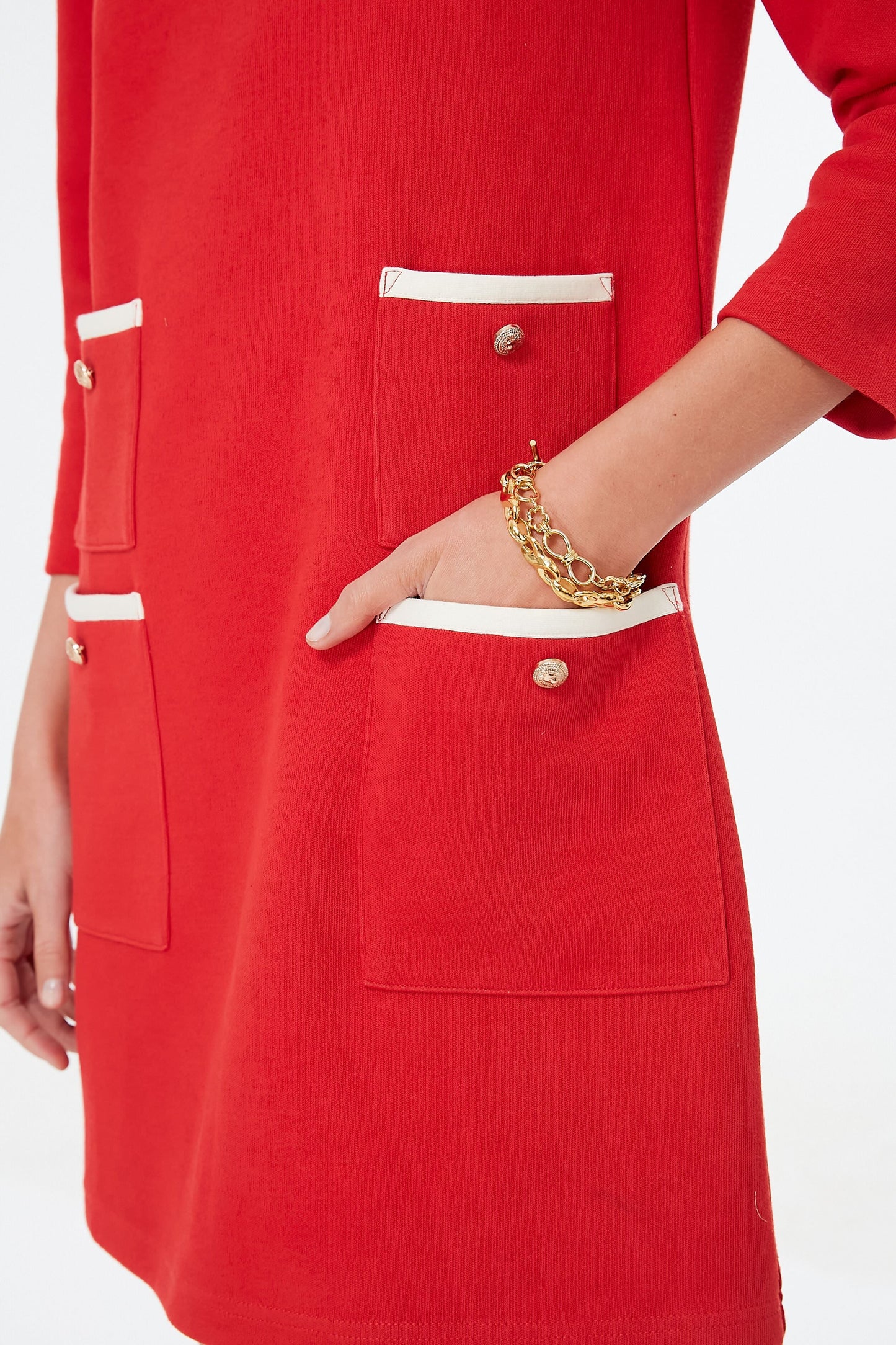 Red Francoise Mod Mini Dress