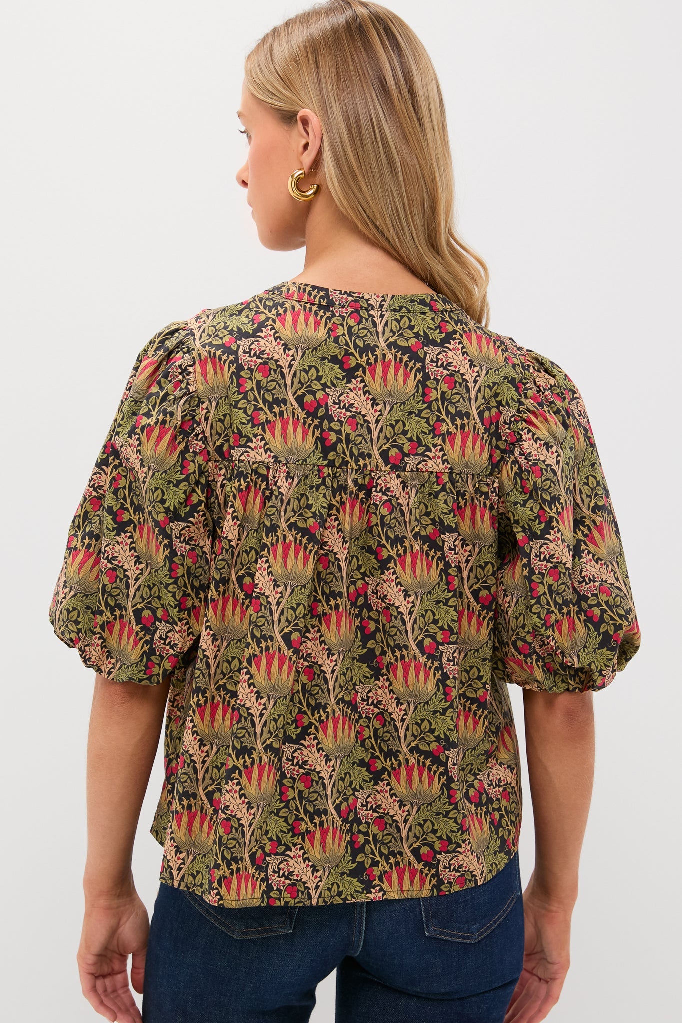 Black Multi Floral Frida Blouse