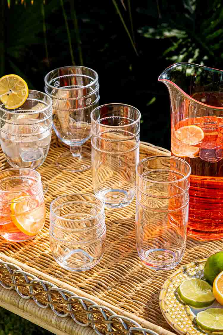 Isabella Acrylic Stemless Wine Glass Set of 4