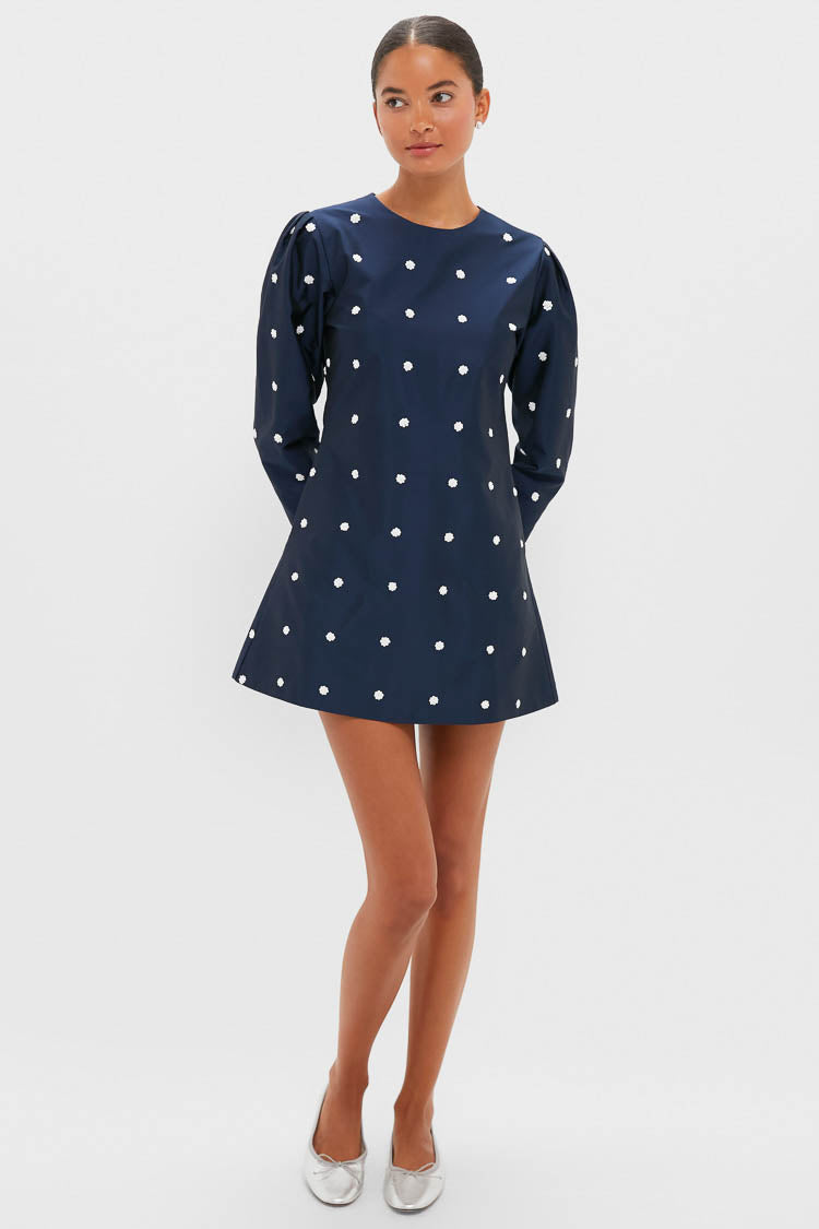 Midnight Blue Classic Rockford Mini Dress