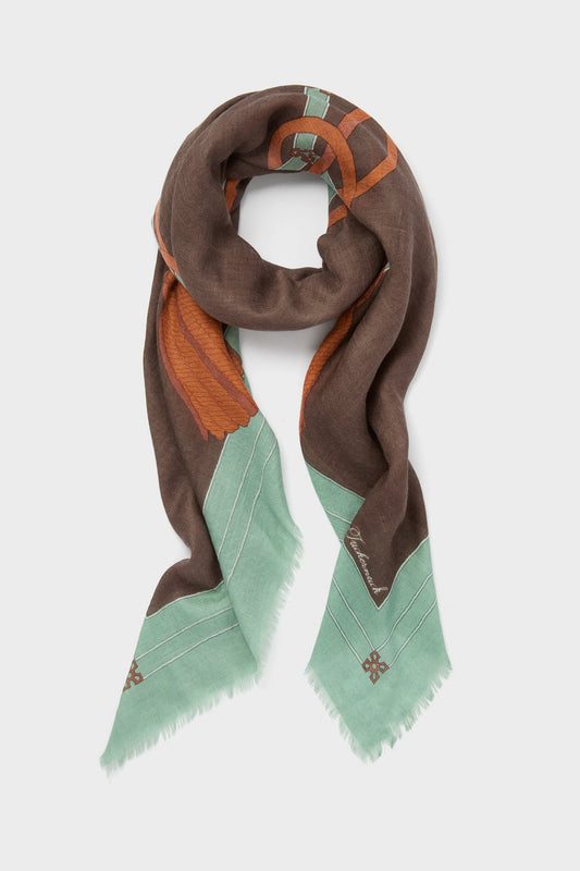 French Tassel Silk Cashmere Blend Large Scarf