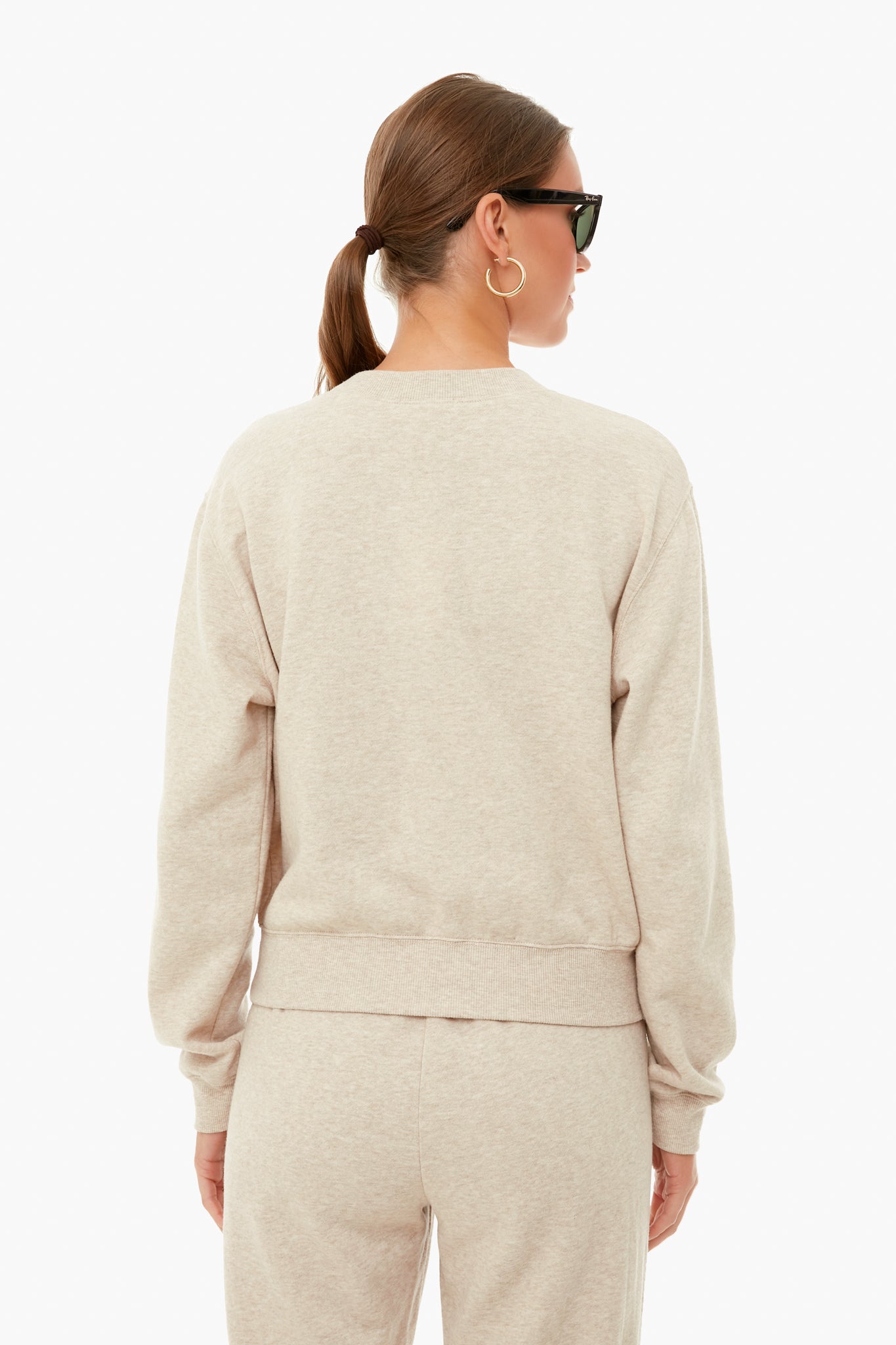 Heather Latte Classic Crew Sweatshirt