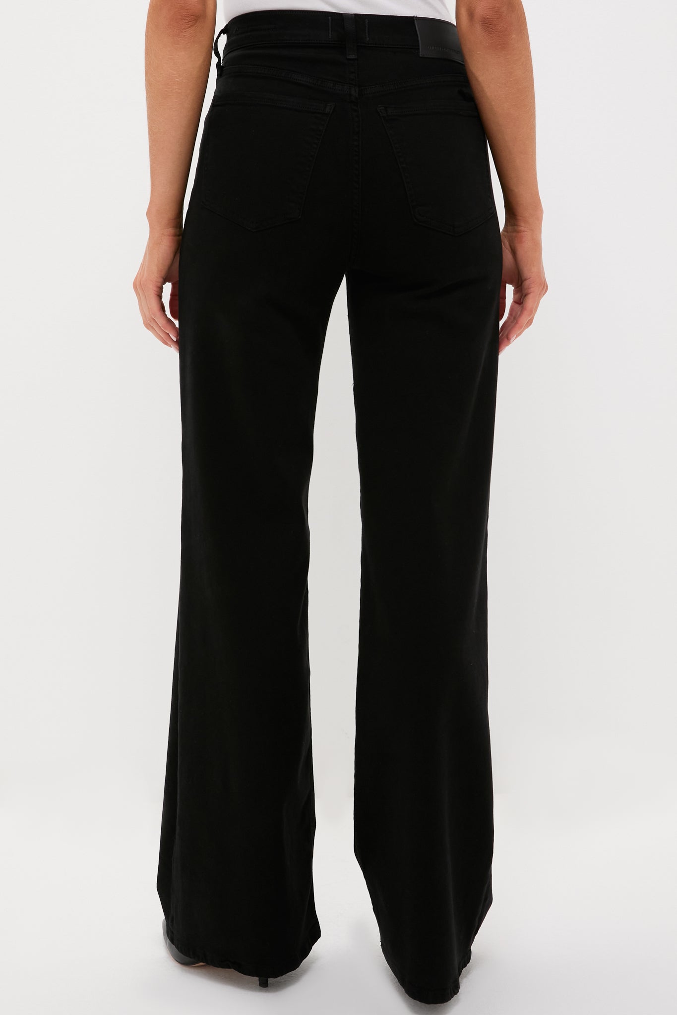 Plush Black Lyra Long Wide Leg