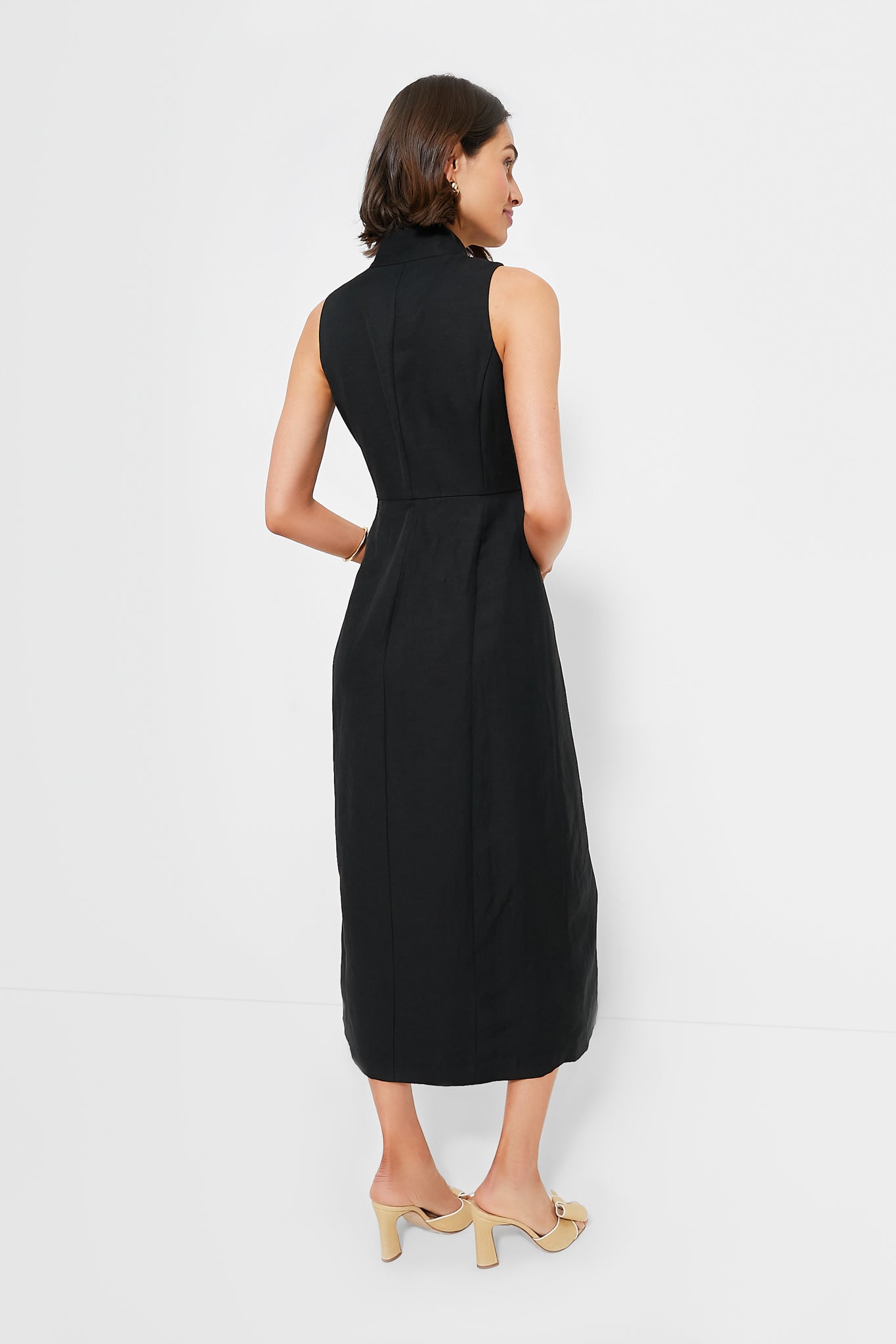 Black Leighton Midi Dress