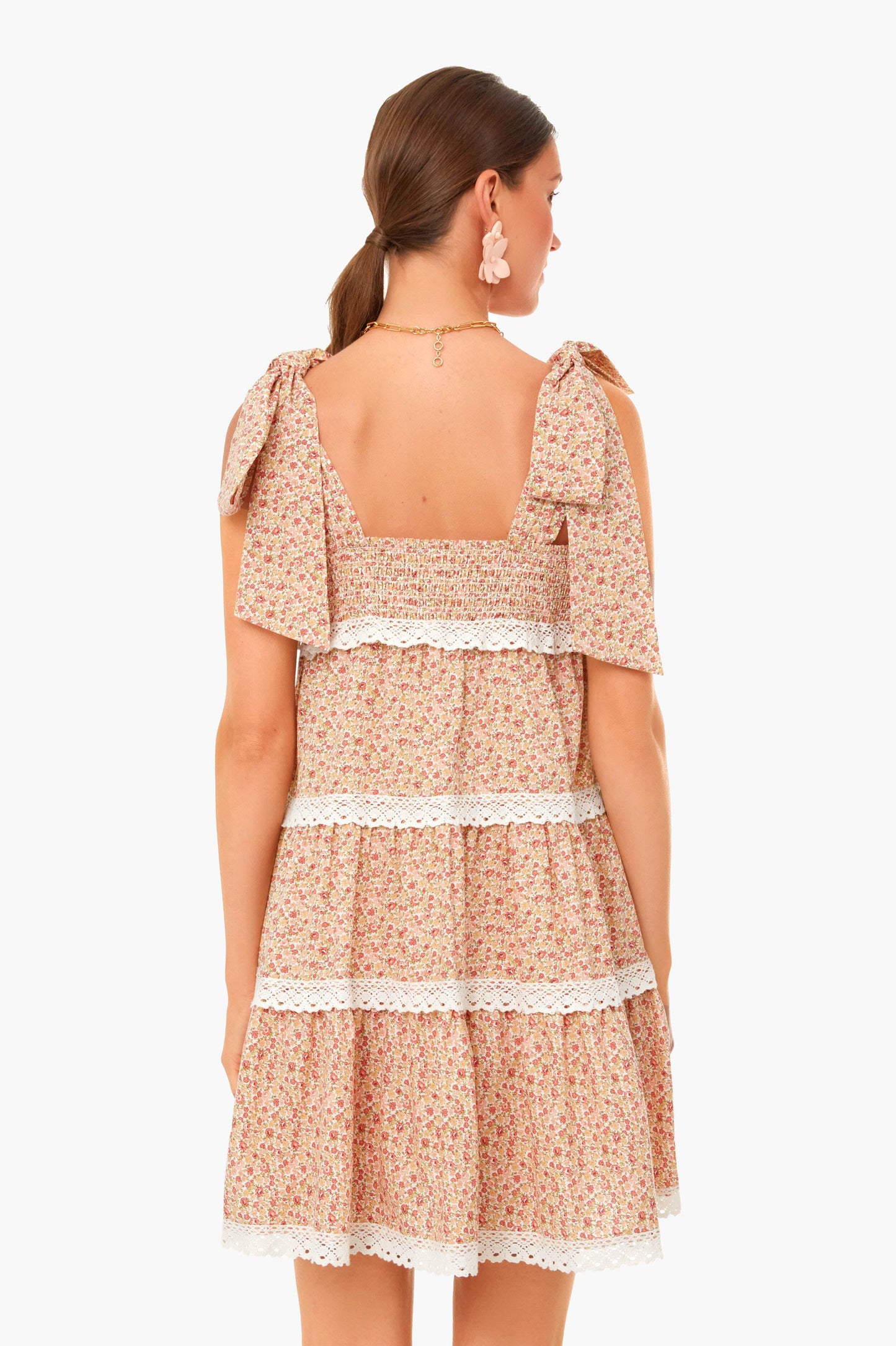 Floral Bow Tie Tellie Mini Dress