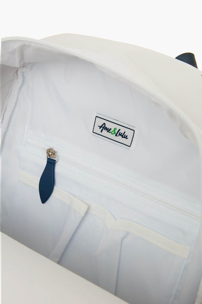 White Courtside Tennis Backpack