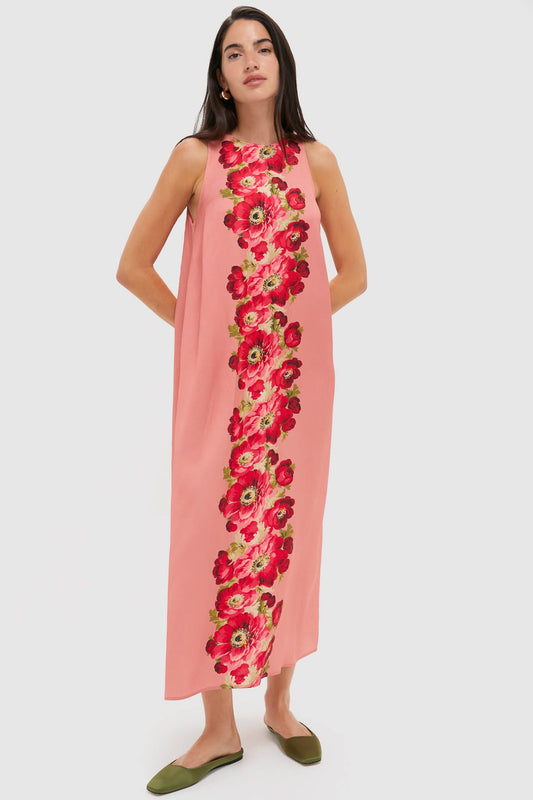 Coral Poppy Portia Dress